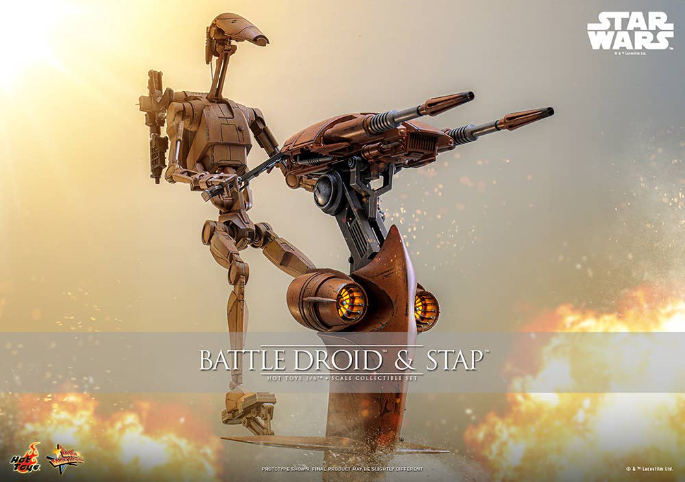 SPECIAL ORDER Hot Toys - Movie Masterpiece - Star Wars: Episode I - The Phantom Menace - Battle Droid & STAP 1/6 [JP]