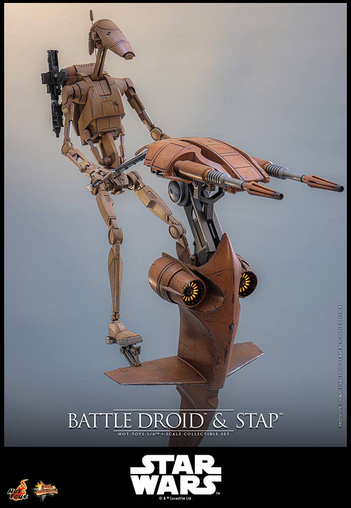 SPECIAL ORDER Hot Toys - Movie Masterpiece - Star Wars: Episode I - The Phantom Menace - Battle Droid & STAP 1/6 [JP]