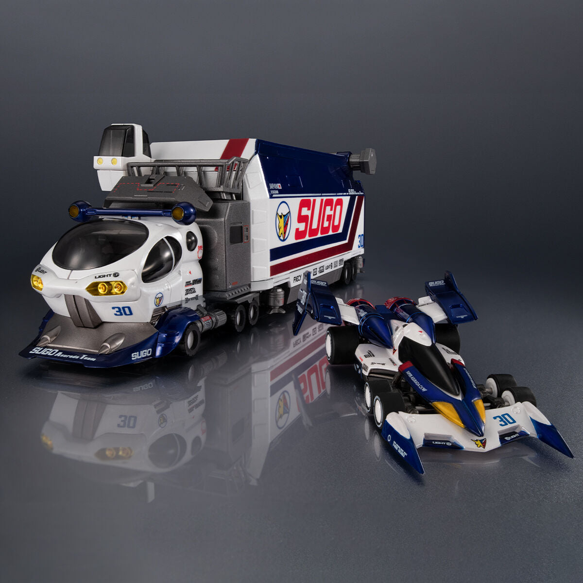 PRE-ORDER MegaHouse - Cyber Formula Collection: Heritage Edition DX - Future GPX Cyber Formula - Sugo Regard 10V5000 & Super Asurada 01: Circuit Mode [EXCLUSIVE]