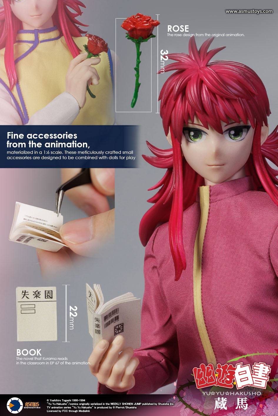 PRE-ORDER Asmus Toys - Yu Yu Hakusho - Kurama 1/6