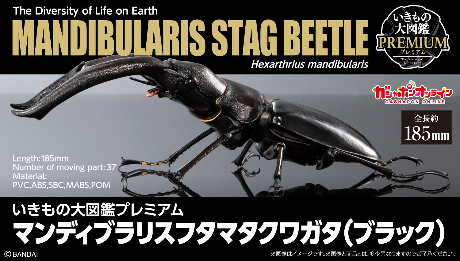 IN-STOCK Bandai - The Diversity of Life on Earth PREMIUM - Mandibularis Stag Beetle (Hexarthrius mandibularis) (Red) [Gashapon Online Exclusive]
