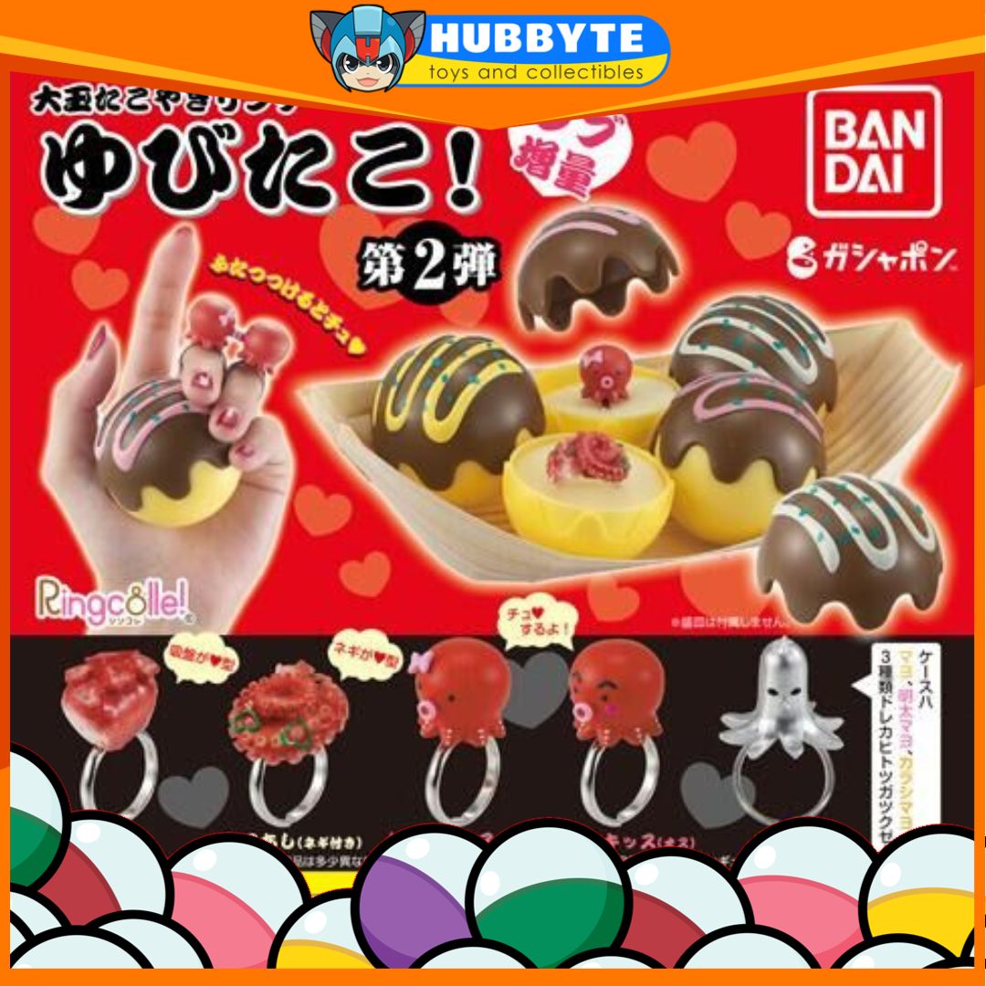 BACK-ORDER Bandai - Ringcolle! Large Takoyaki Ring Yubitako! Part 2 [Set of 5]