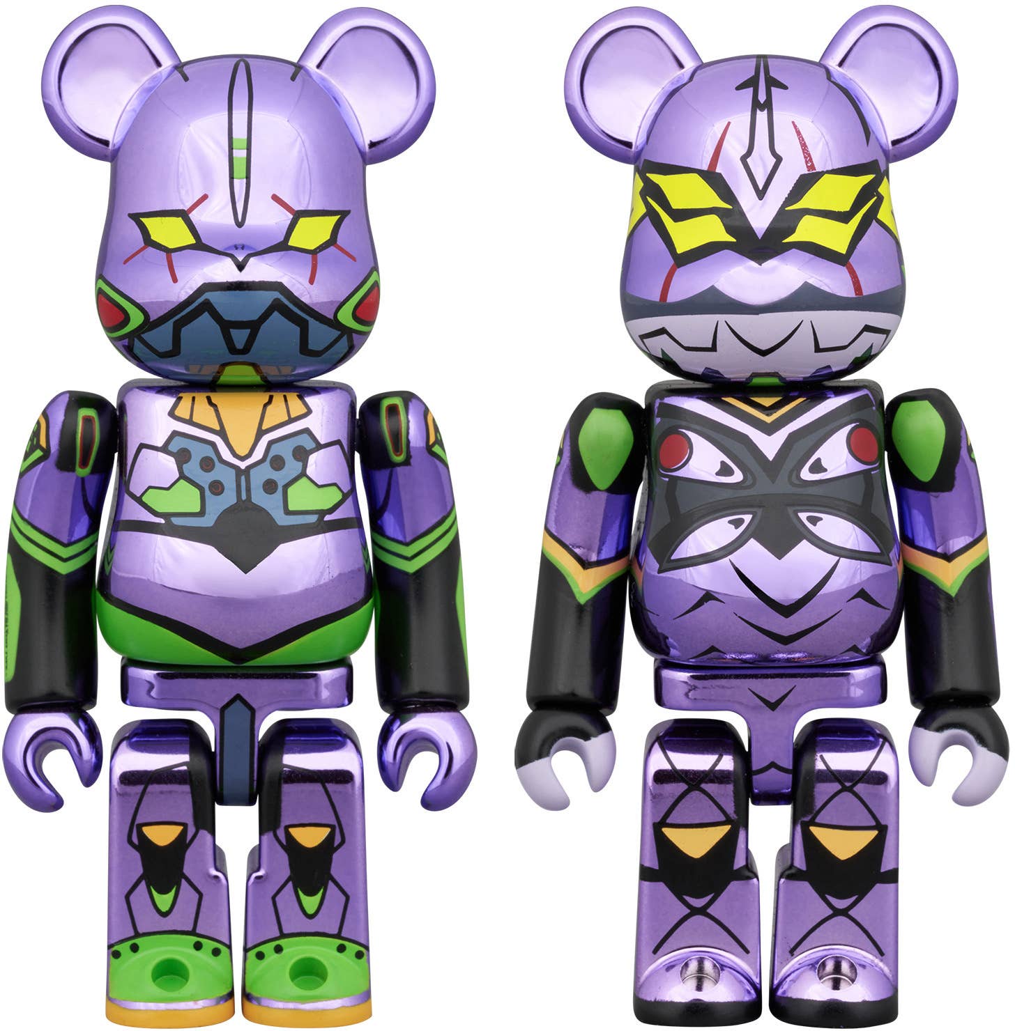 SPECIAL ORDER Medicom Toy - BE@RBRICK - Evangelion: 3.0+1.0 Thrice Upon a Time - Evangelion Unit-01: New Paint Plating Edition and Evangelion Unit-13: New Paint Plating Edition Set [JP]