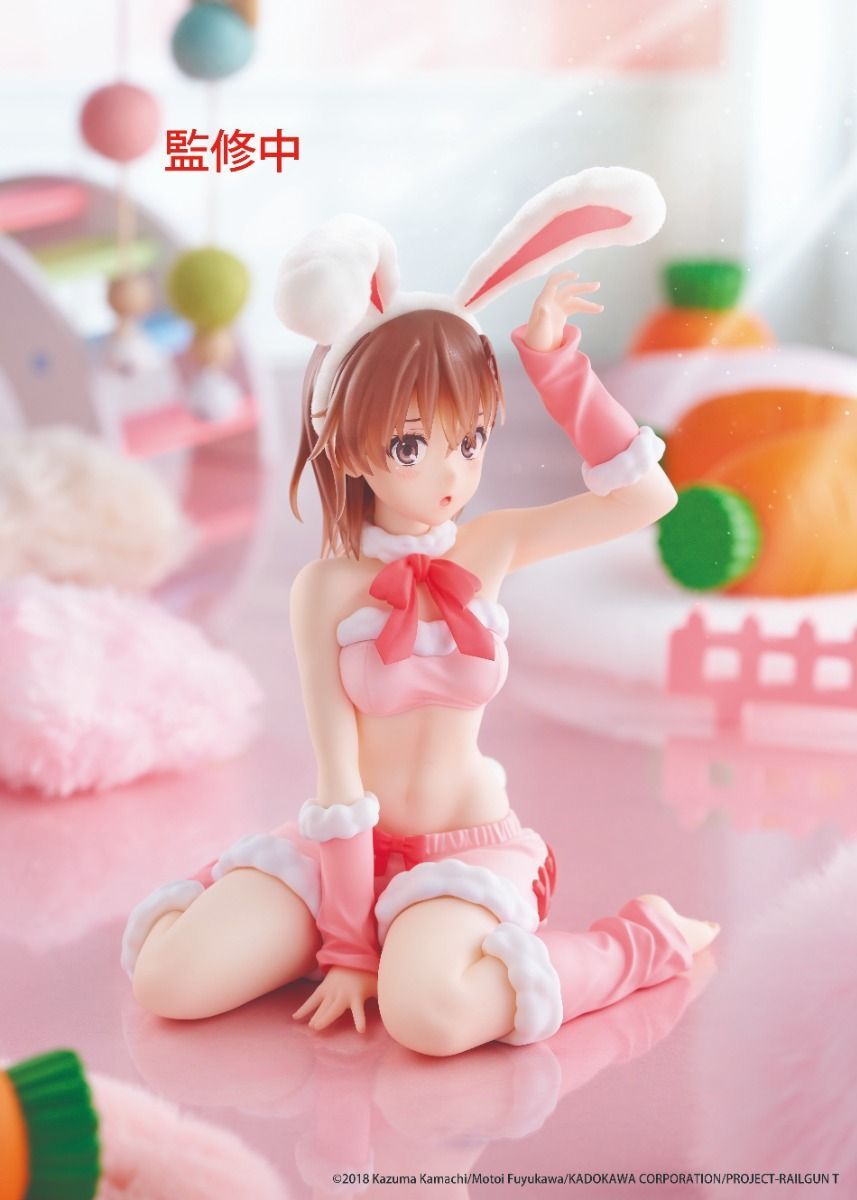 PRE-ORDER TAITO - A Certain Scientific Railgun MOFLOCK Figure - Mikoto Misaka: Fluffy Bunny Ver.