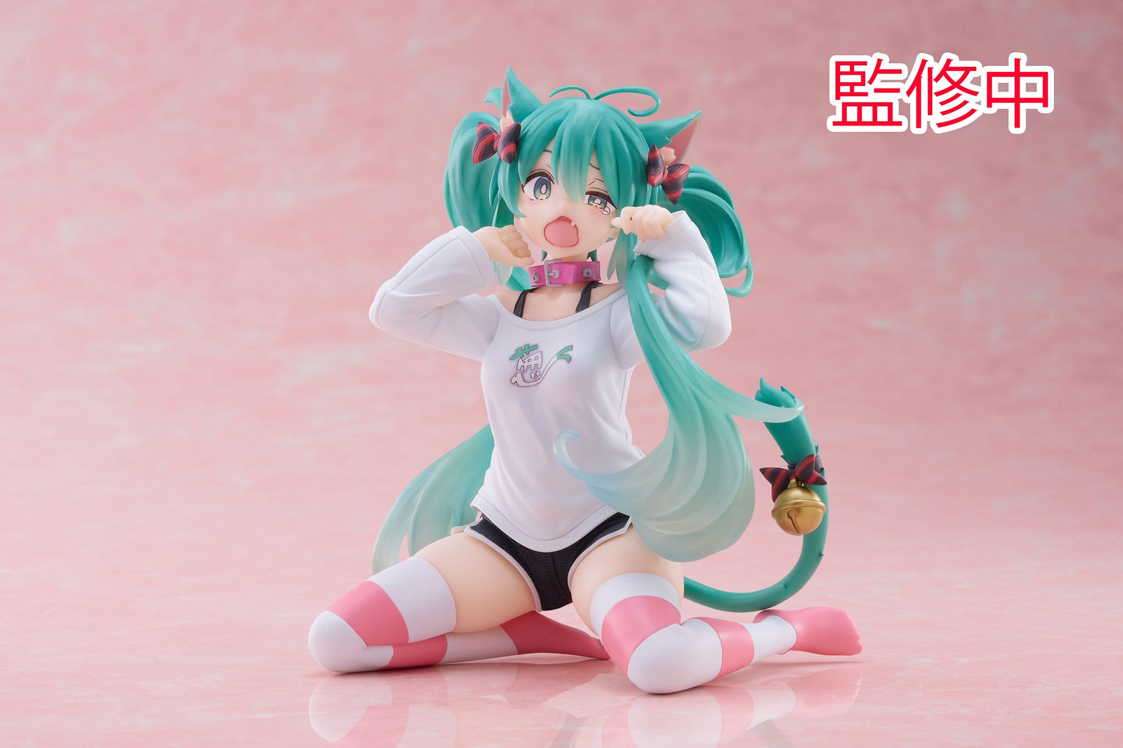 IN-STOCK Taito - Vocaloid  Desktop Cute Figure - Hatsune Miku: Nekomimi T-Shirt ver.