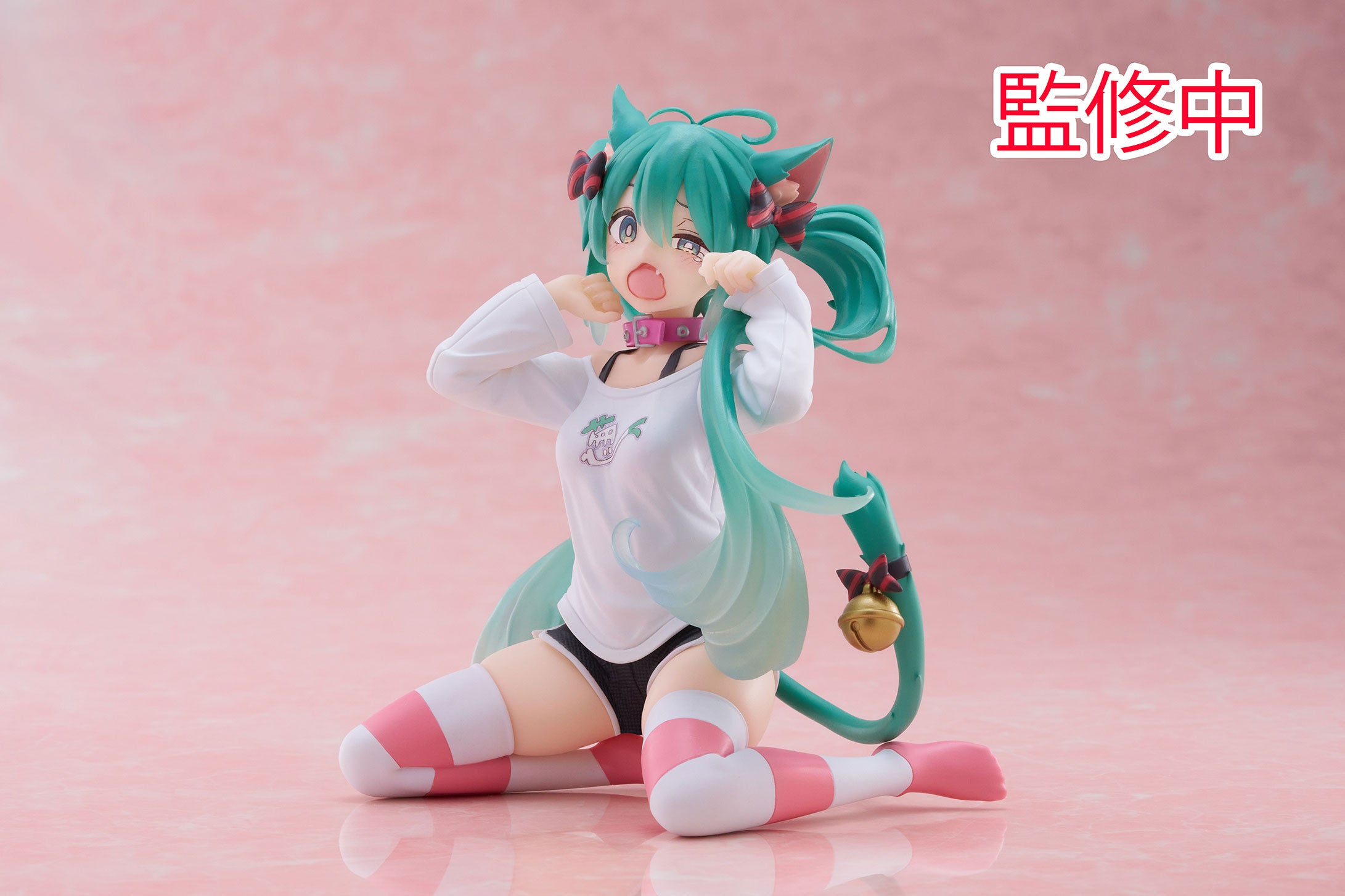 IN-STOCK Taito - Vocaloid  Desktop Cute Figure - Hatsune Miku: Nekomimi T-Shirt ver.