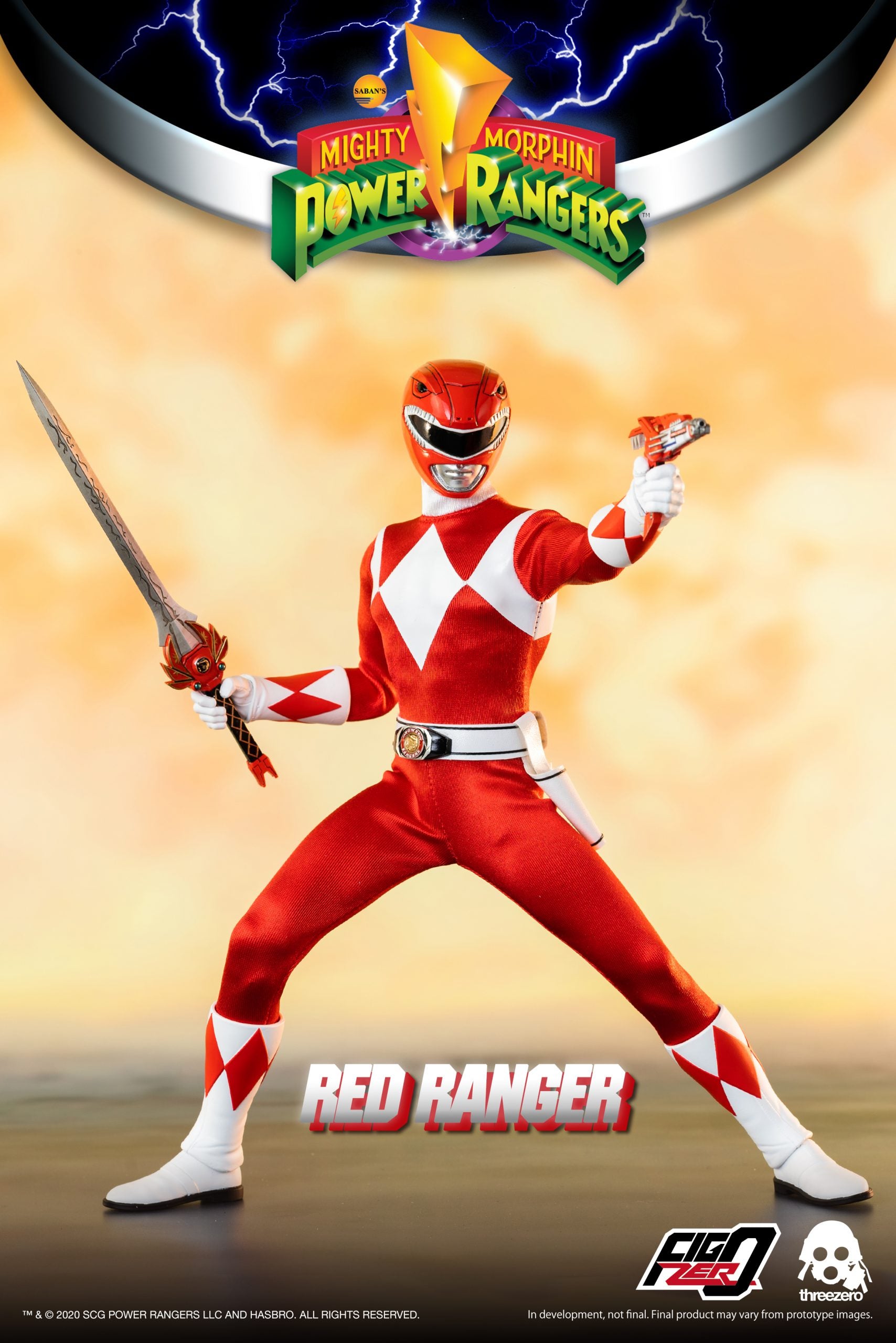 PRE-ORDER threezero - FigZero - Mighty Morphin Power Rangers - Red Ranger 1/6 [2024-Q1 Release]