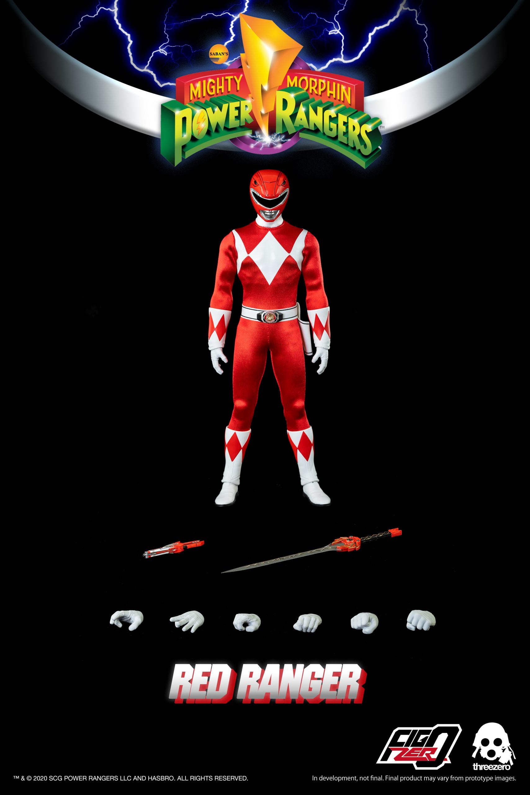 PRE-ORDER threezero - FigZero - Mighty Morphin Power Rangers - Red Ranger 1/6 [2024-Q1 Release]