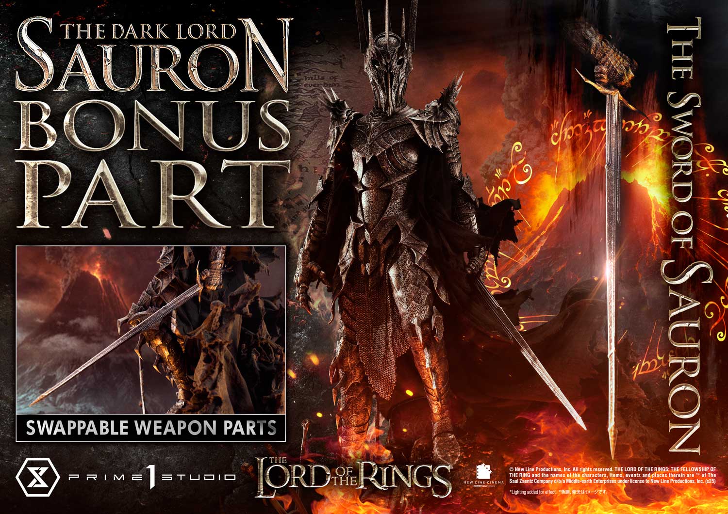 PRE-ORDER Prime1 Studio - Musuem Masterline - The Lord of the Rings - The Dark Lord Sauron: Bonus Ver. 1/3