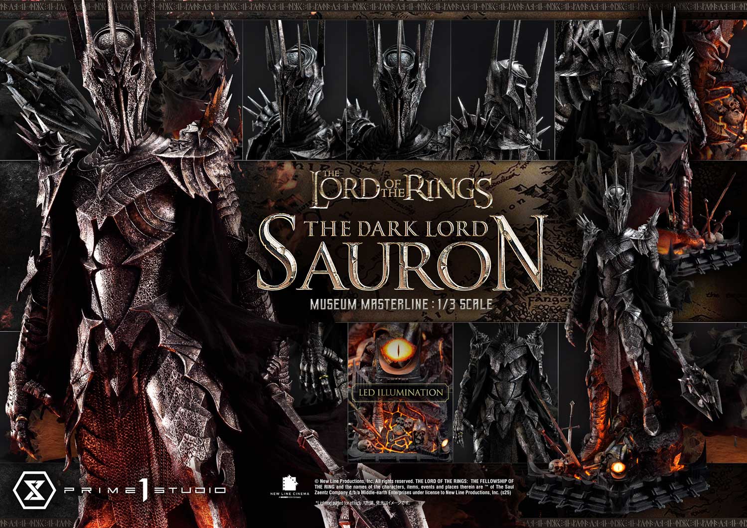 PRE-ORDER Prime1 Studio - Musuem Masterline - The Lord of the Rings - The Dark Lord Sauron: Bonus Ver. 1/3
