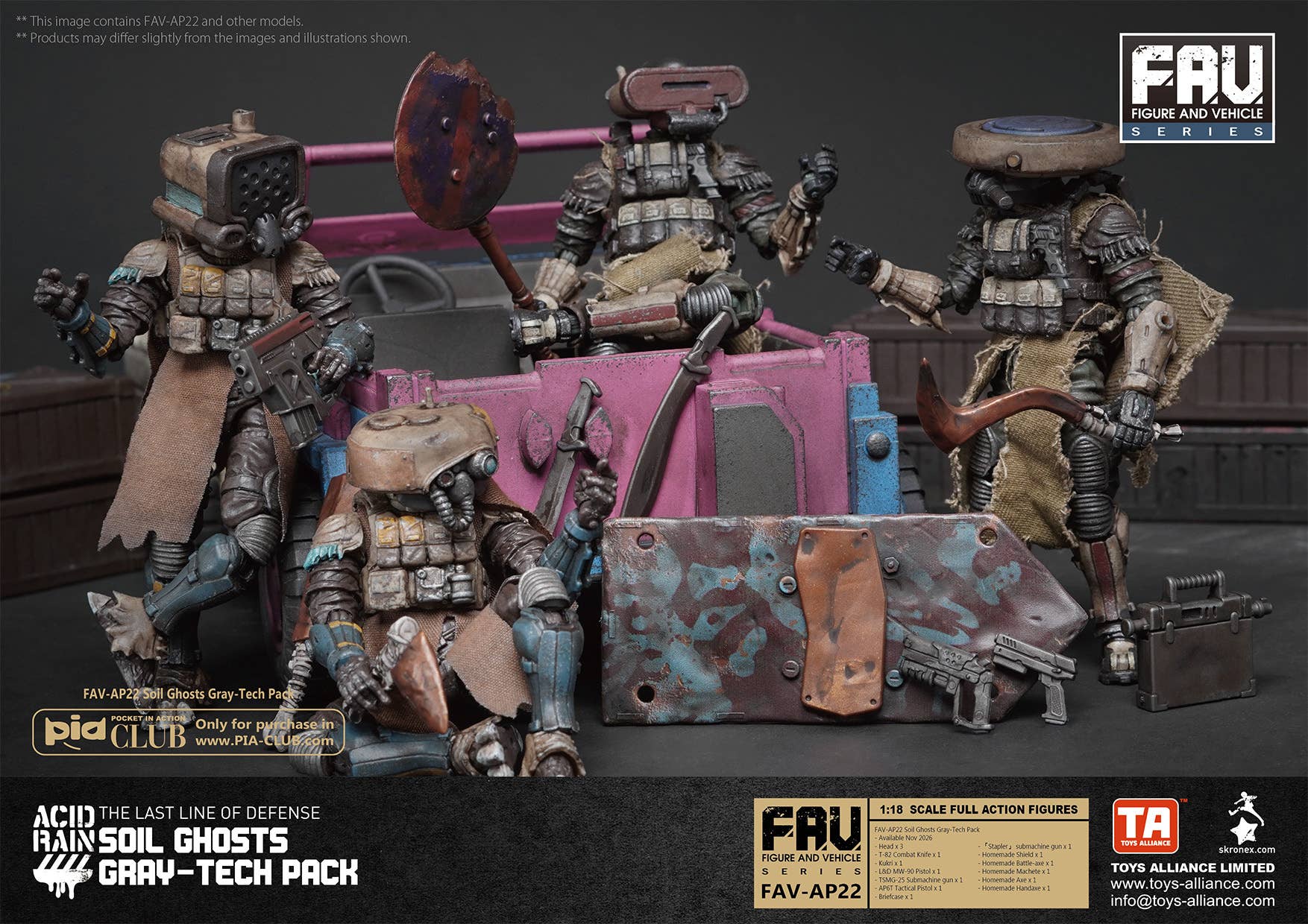 SPECIAL ORDER TOYS-ALLIANCE - Acid Rain - FAV-AP22 - Soil Ghosts Gray-Tech Pack 1/18 [JP]