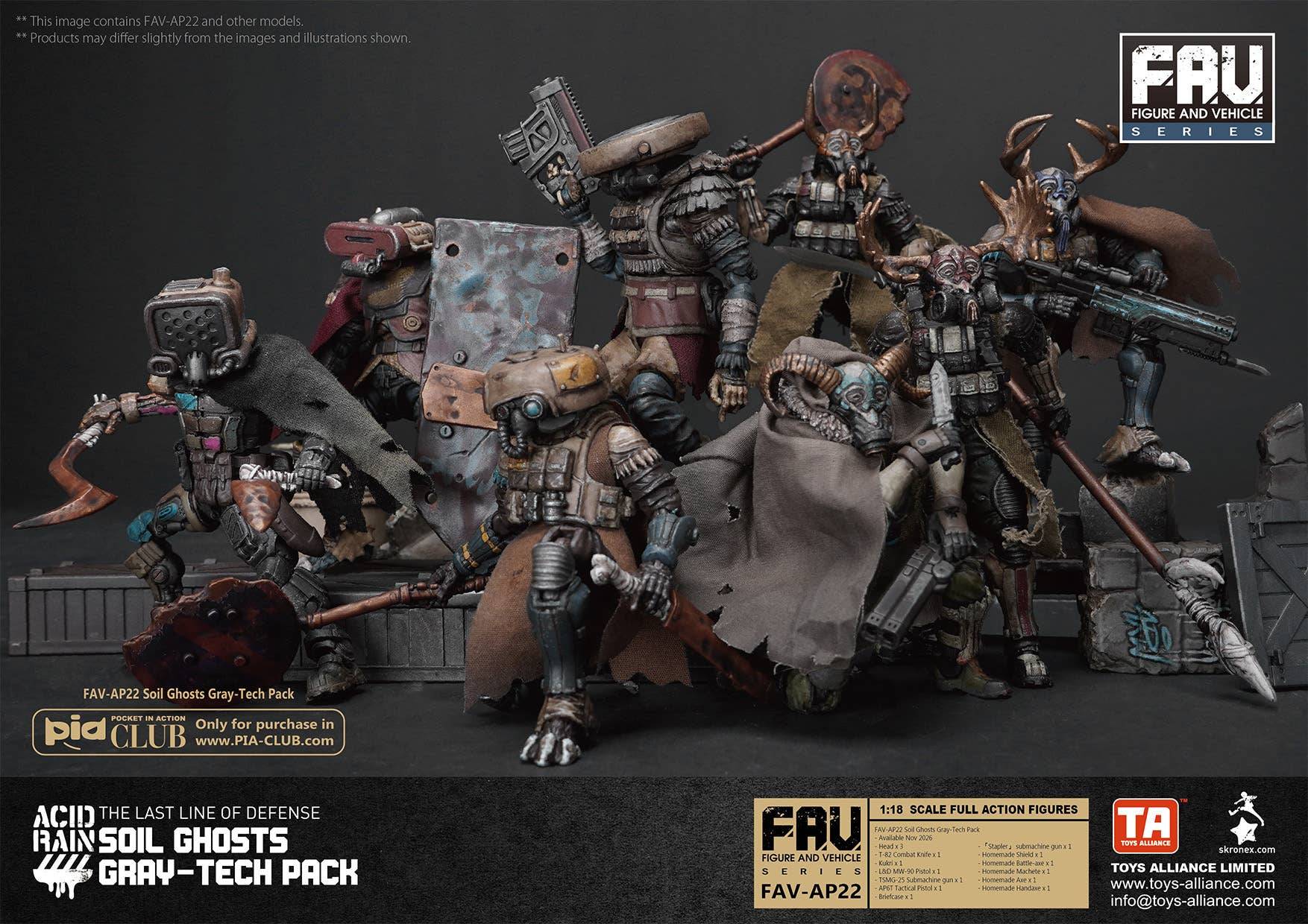 SPECIAL ORDER TOYS-ALLIANCE - Acid Rain - FAV-AP22 - Soil Ghosts Gray-Tech Pack 1/18 [JP]
