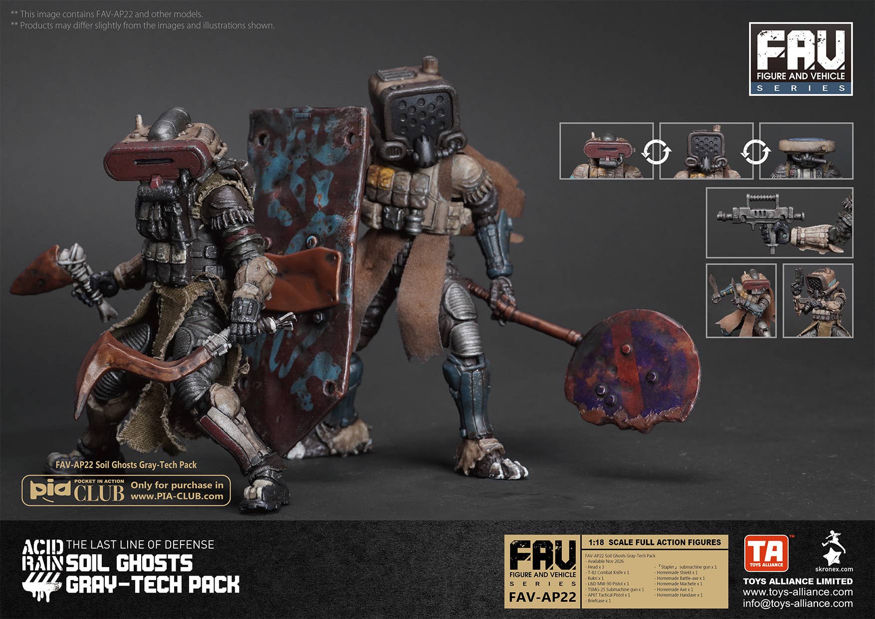 SPECIAL ORDER TOYS-ALLIANCE - Acid Rain - FAV-AP22 - Soil Ghosts Gray-Tech Pack 1/18 [JP]