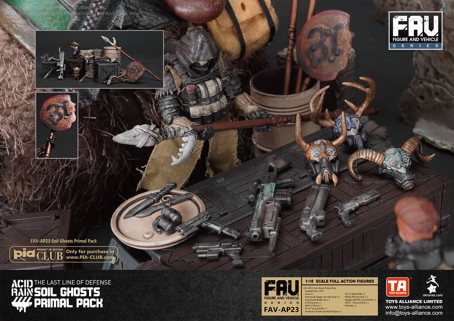 SPECIAL ORDER TOYS-ALLIANCE - Acid Rain - FAV-AP23 - Soil Ghosts Primal Pack 1/18 [JP]