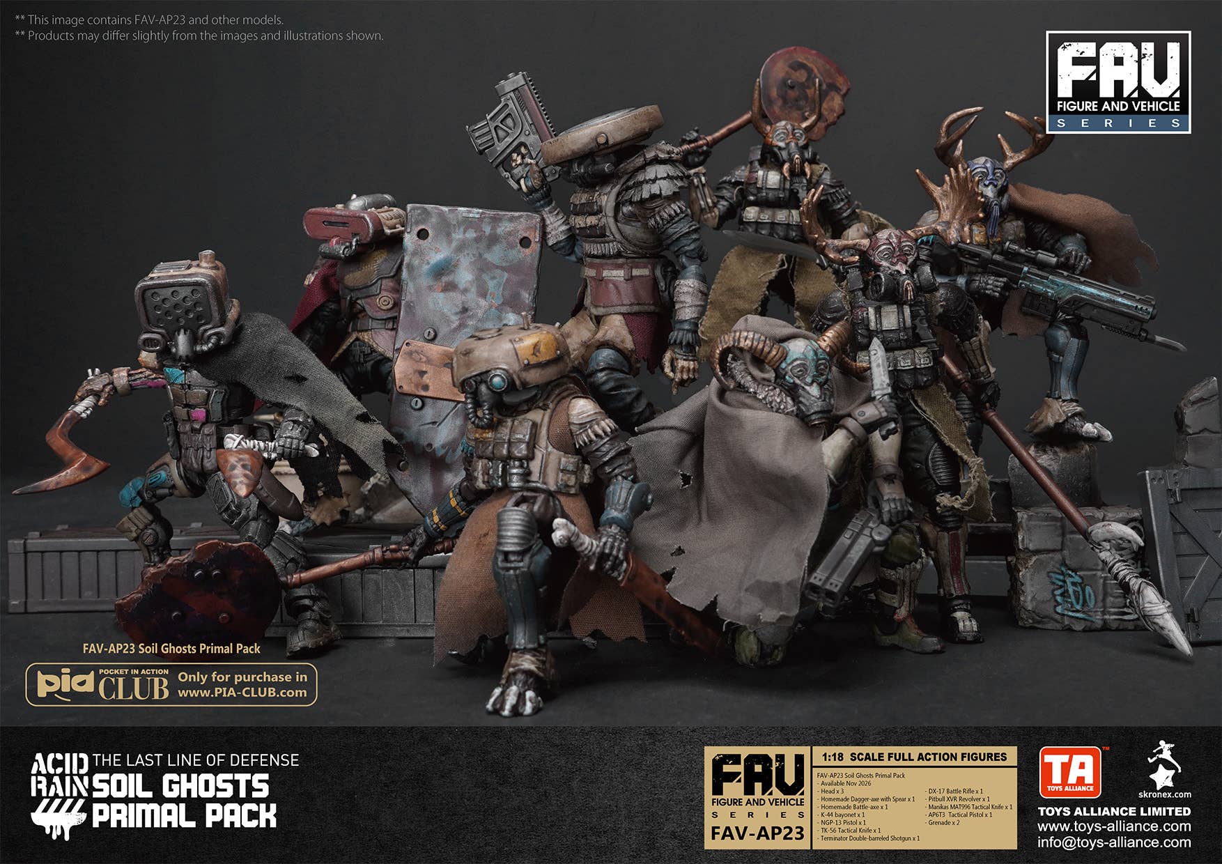 SPECIAL ORDER TOYS-ALLIANCE - Acid Rain - FAV-AP23 - Soil Ghosts Primal Pack 1/18 [JP]