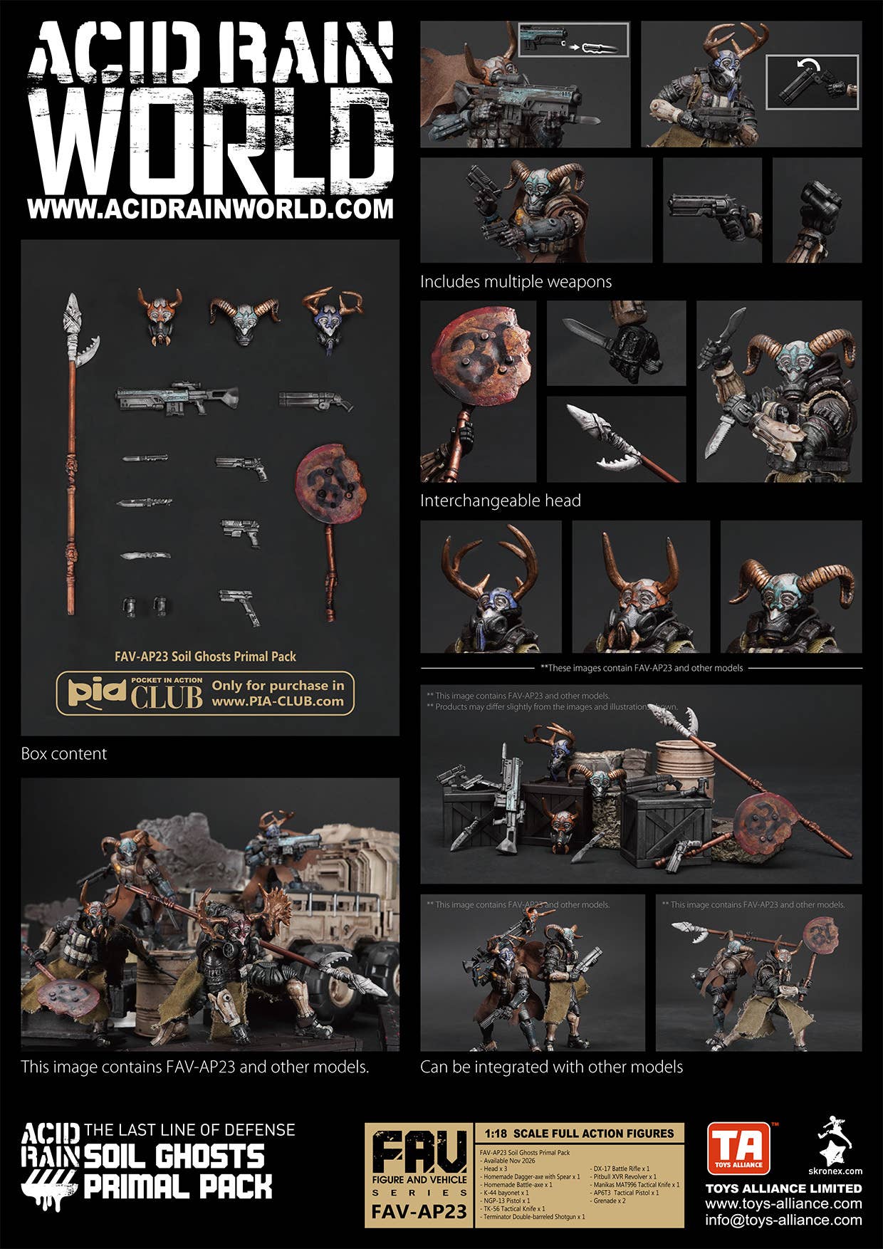 SPECIAL ORDER TOYS-ALLIANCE - Acid Rain - FAV-AP23 - Soil Ghosts Primal Pack 1/18 [JP]