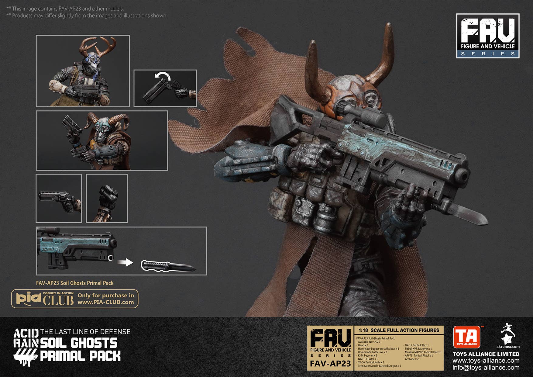 SPECIAL ORDER TOYS-ALLIANCE - Acid Rain - FAV-AP23 - Soil Ghosts Primal Pack 1/18 [JP]