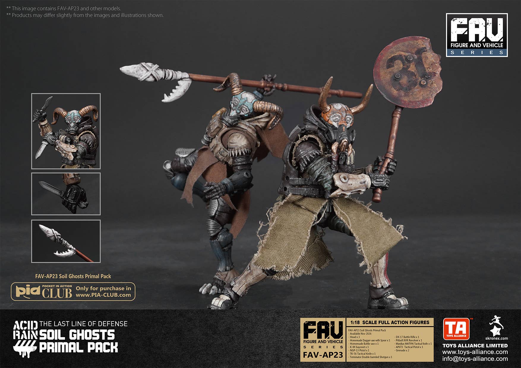 SPECIAL ORDER TOYS-ALLIANCE - Acid Rain - FAV-AP23 - Soil Ghosts Primal Pack 1/18 [JP]