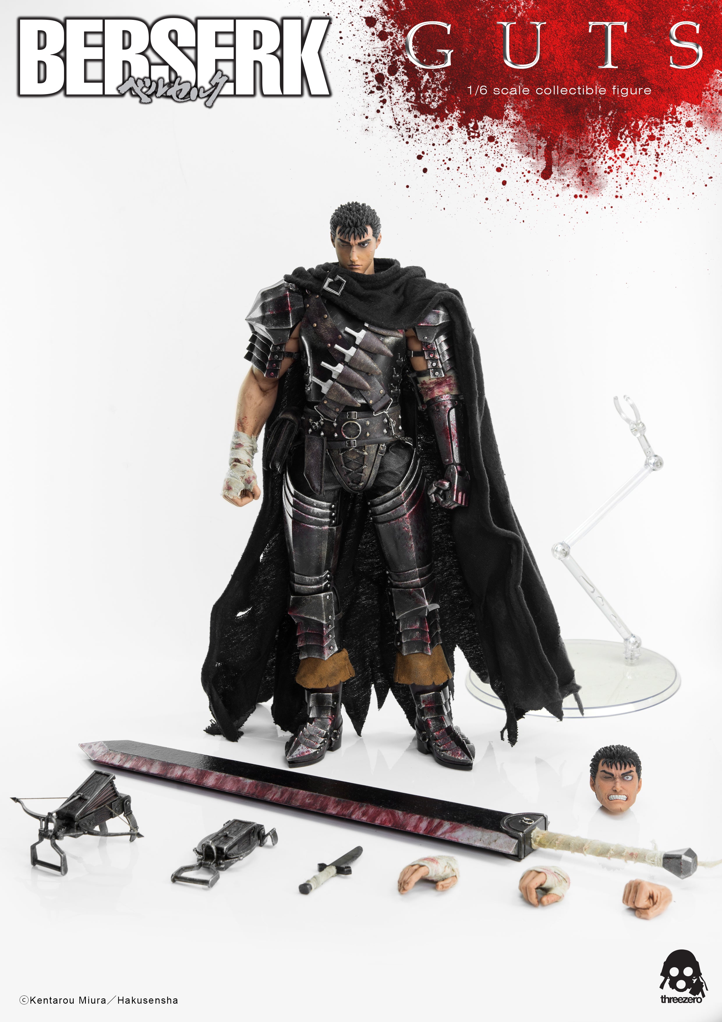 PRE-ORDER threezero - BERSERK - Guts: Black Swordsman 1/6