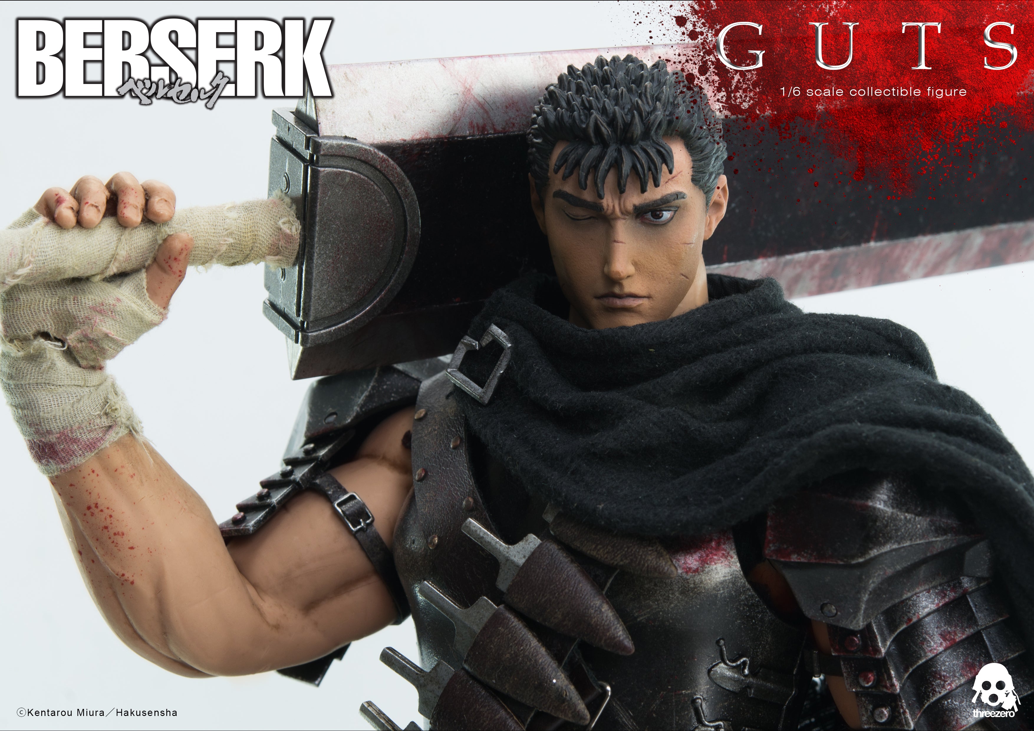 PRE-ORDER threezero - BERSERK - Guts: Black Swordsman 1/6