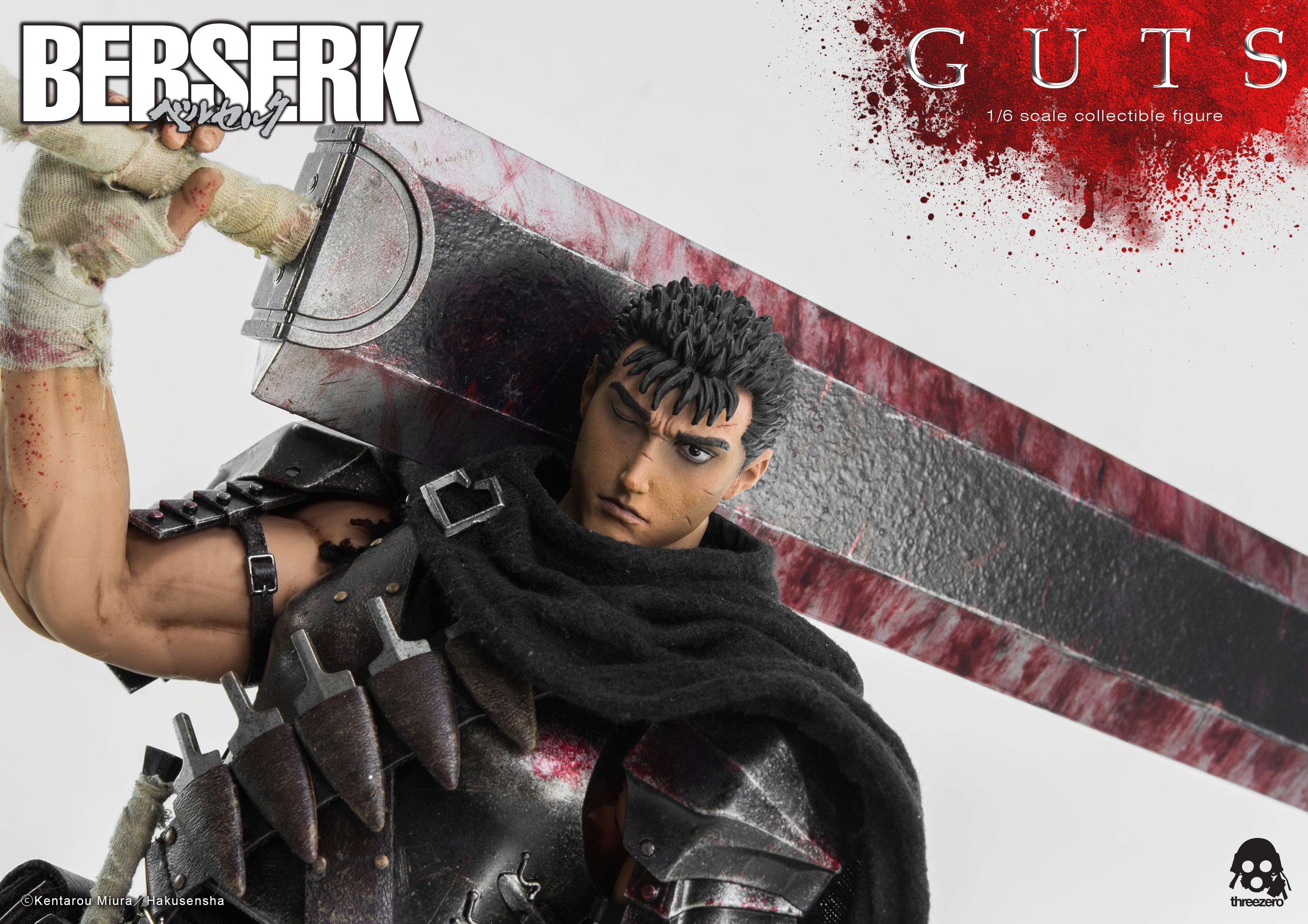 PRE-ORDER threezero - BERSERK - Guts: Black Swordsman 1/6