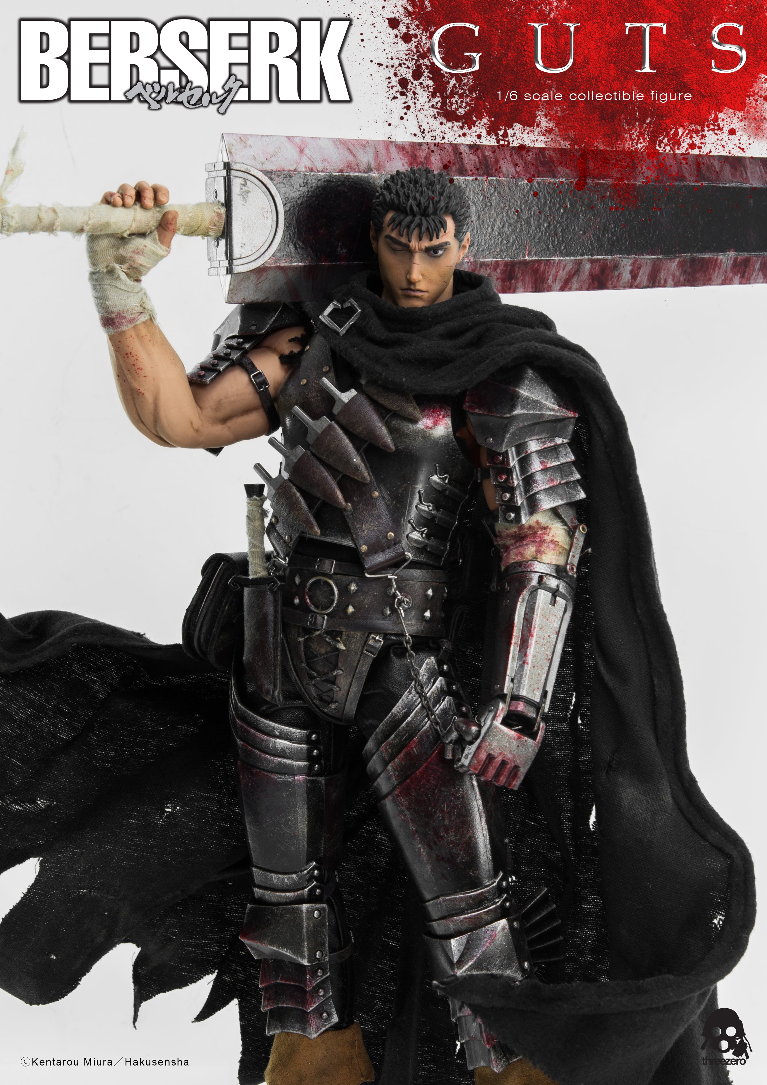 PRE-ORDER threezero - BERSERK - Guts: Black Swordsman 1/6