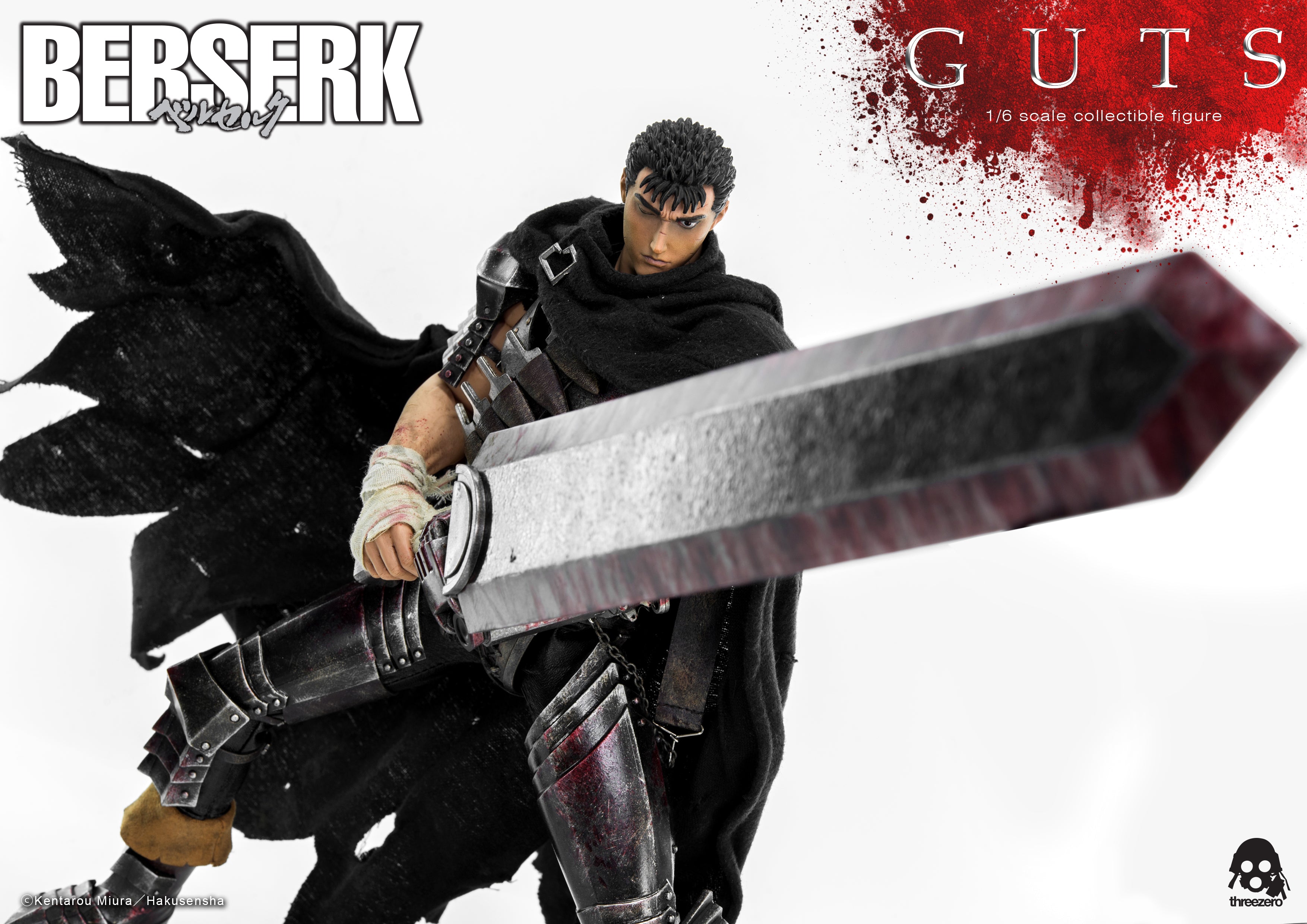 PRE-ORDER threezero - BERSERK - Guts: Black Swordsman 1/6