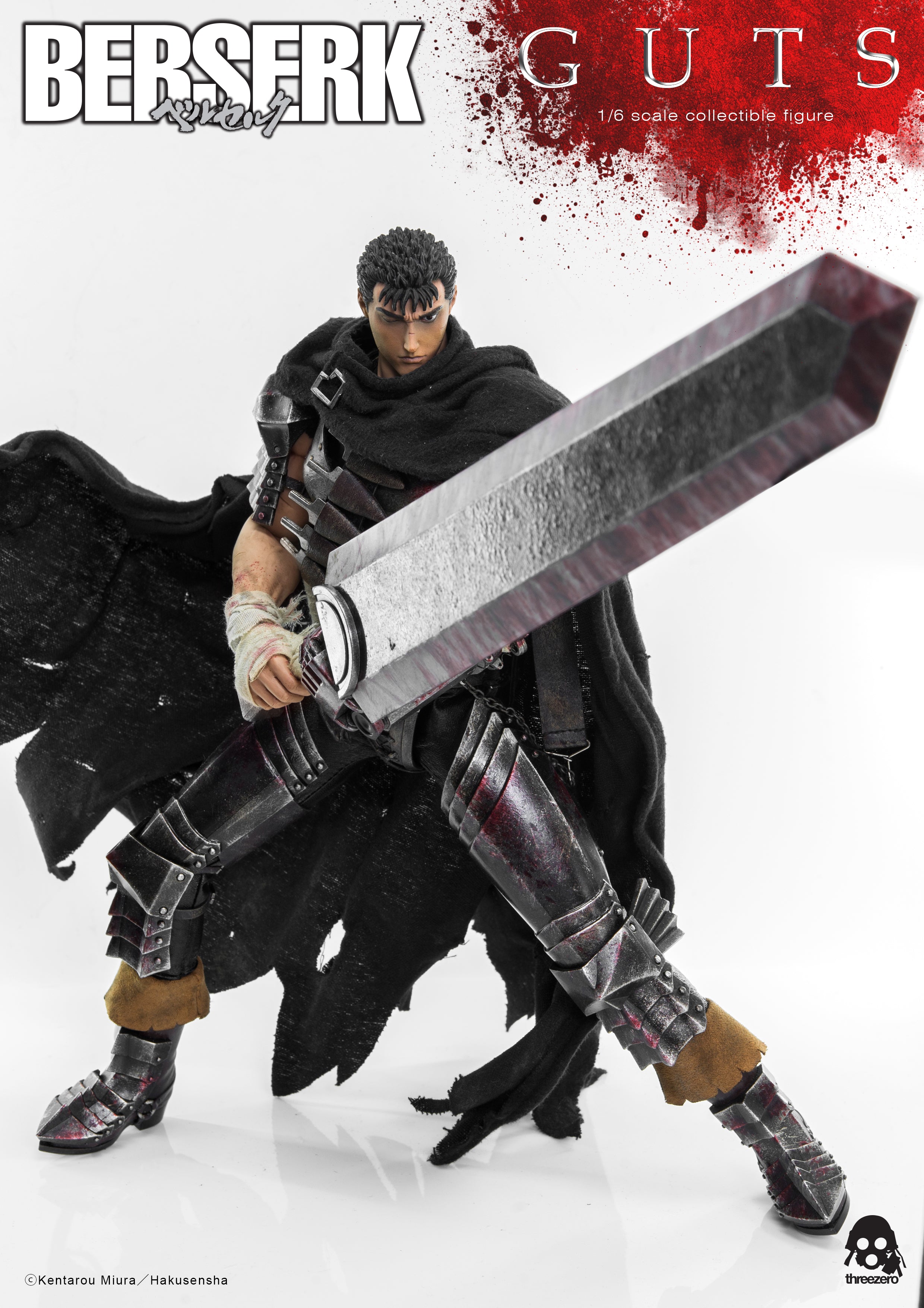 PRE-ORDER threezero - BERSERK - Guts: Black Swordsman 1/6