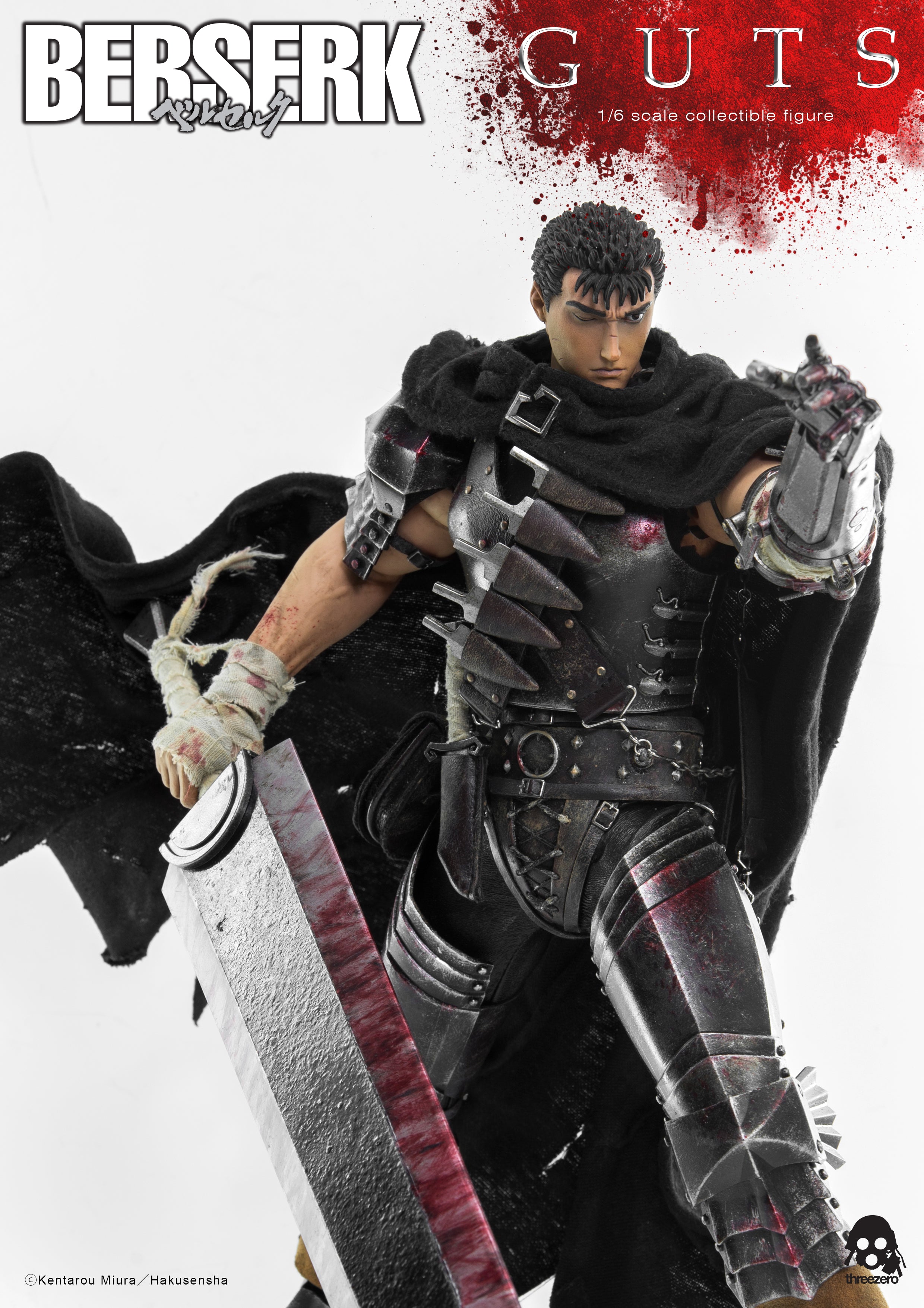 PRE-ORDER threezero - BERSERK - Guts: Black Swordsman 1/6