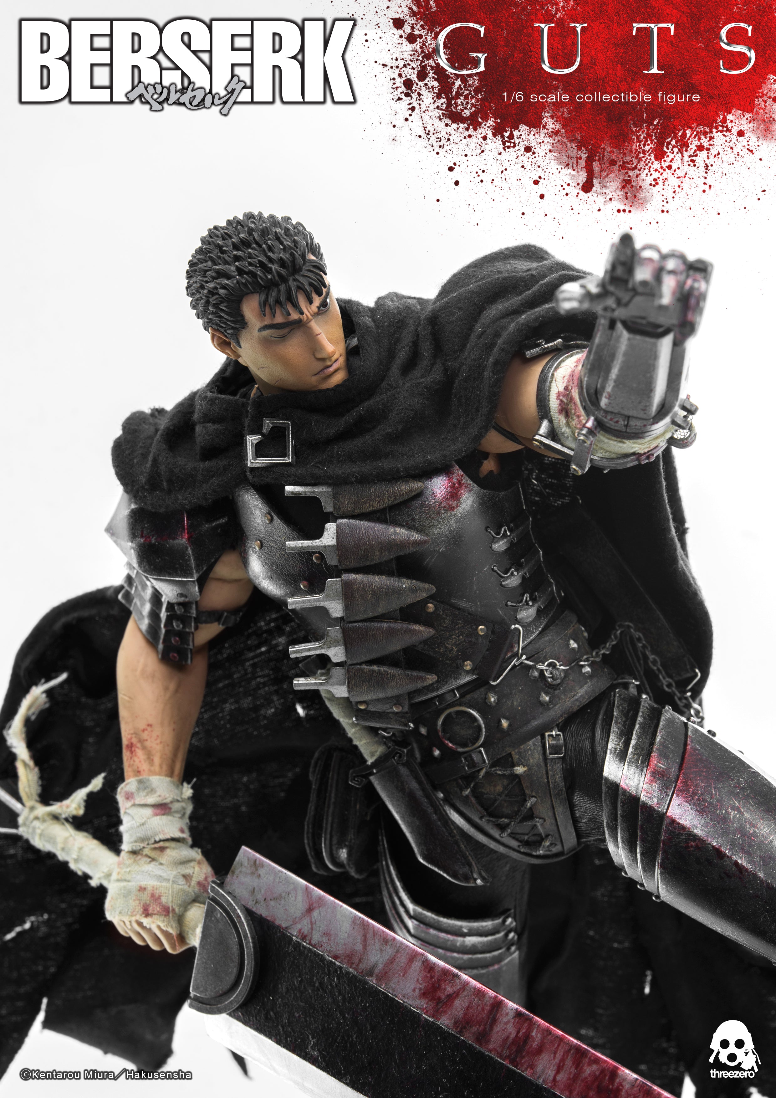 PRE-ORDER threezero - BERSERK - Guts: Black Swordsman 1/6