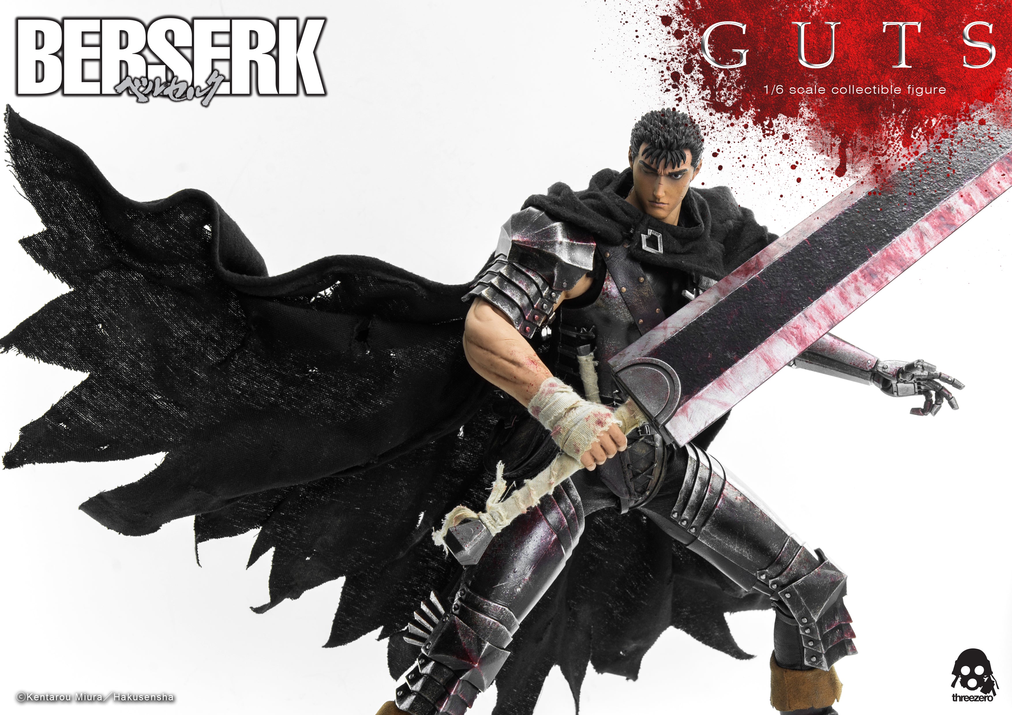 PRE-ORDER threezero - BERSERK - Guts: Black Swordsman 1/6