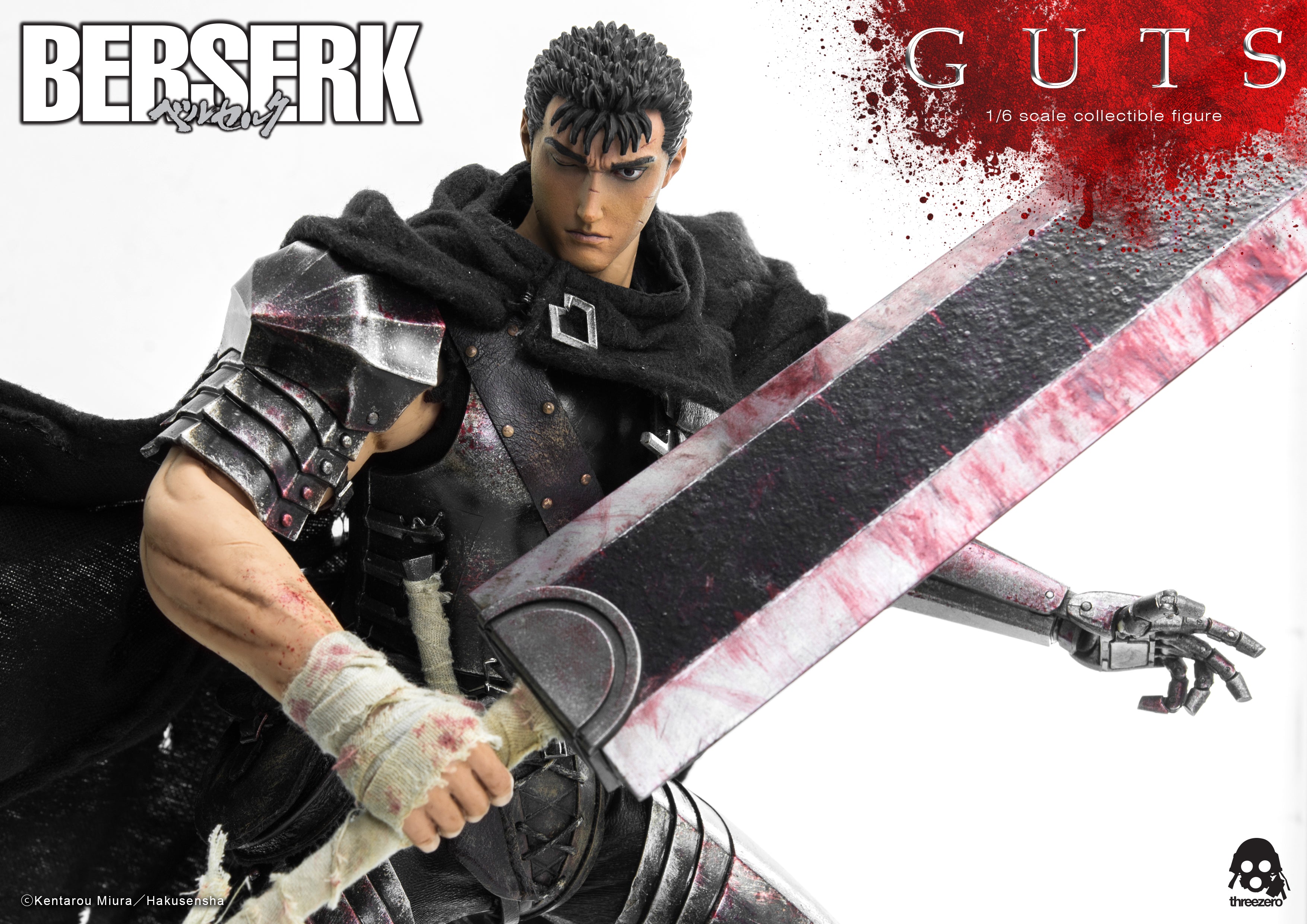 PRE-ORDER threezero - BERSERK - Guts: Black Swordsman 1/6