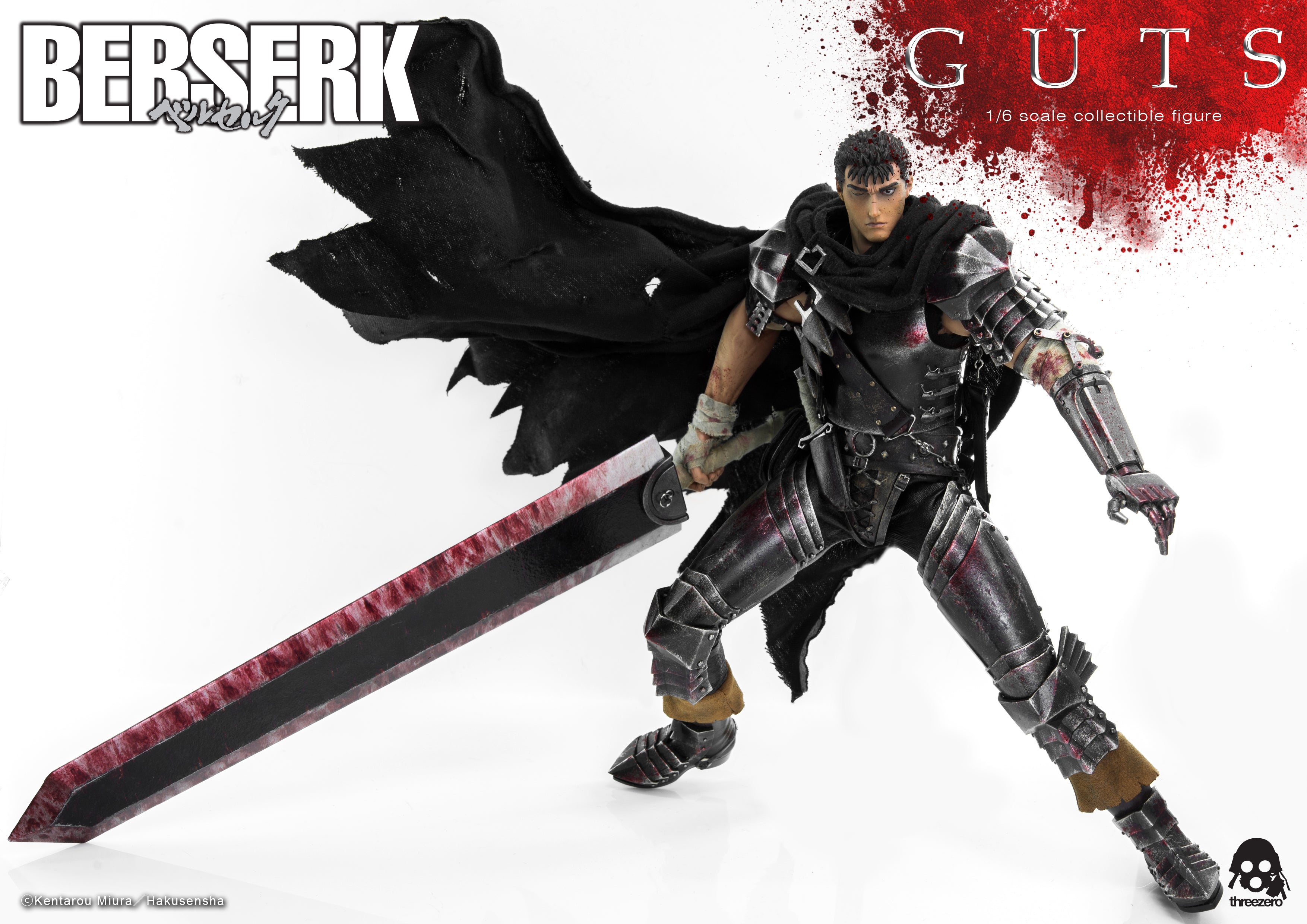 PRE-ORDER threezero - BERSERK - Guts: Black Swordsman 1/6
