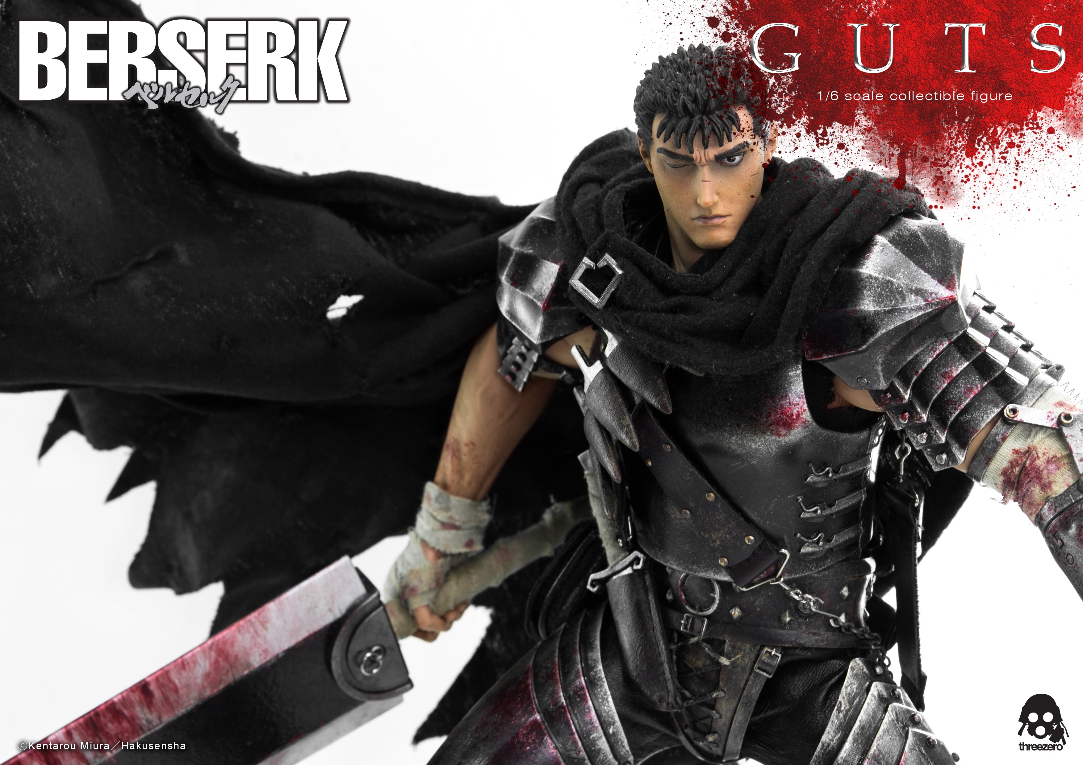 PRE-ORDER threezero - BERSERK - Guts: Black Swordsman 1/6
