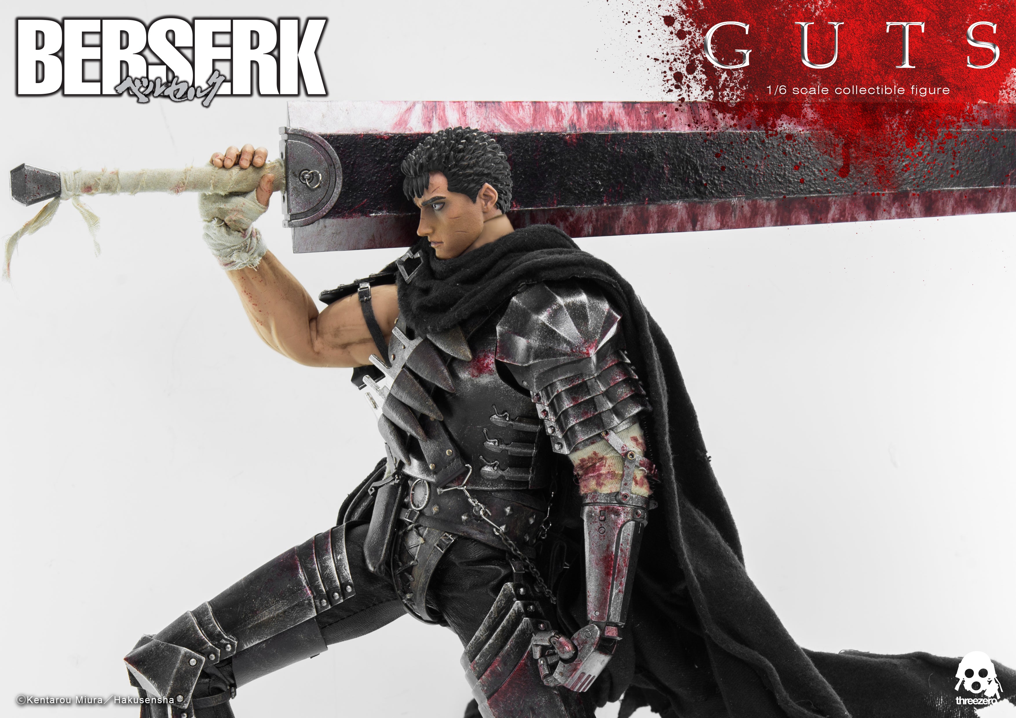PRE-ORDER threezero - BERSERK - Guts: Black Swordsman 1/6