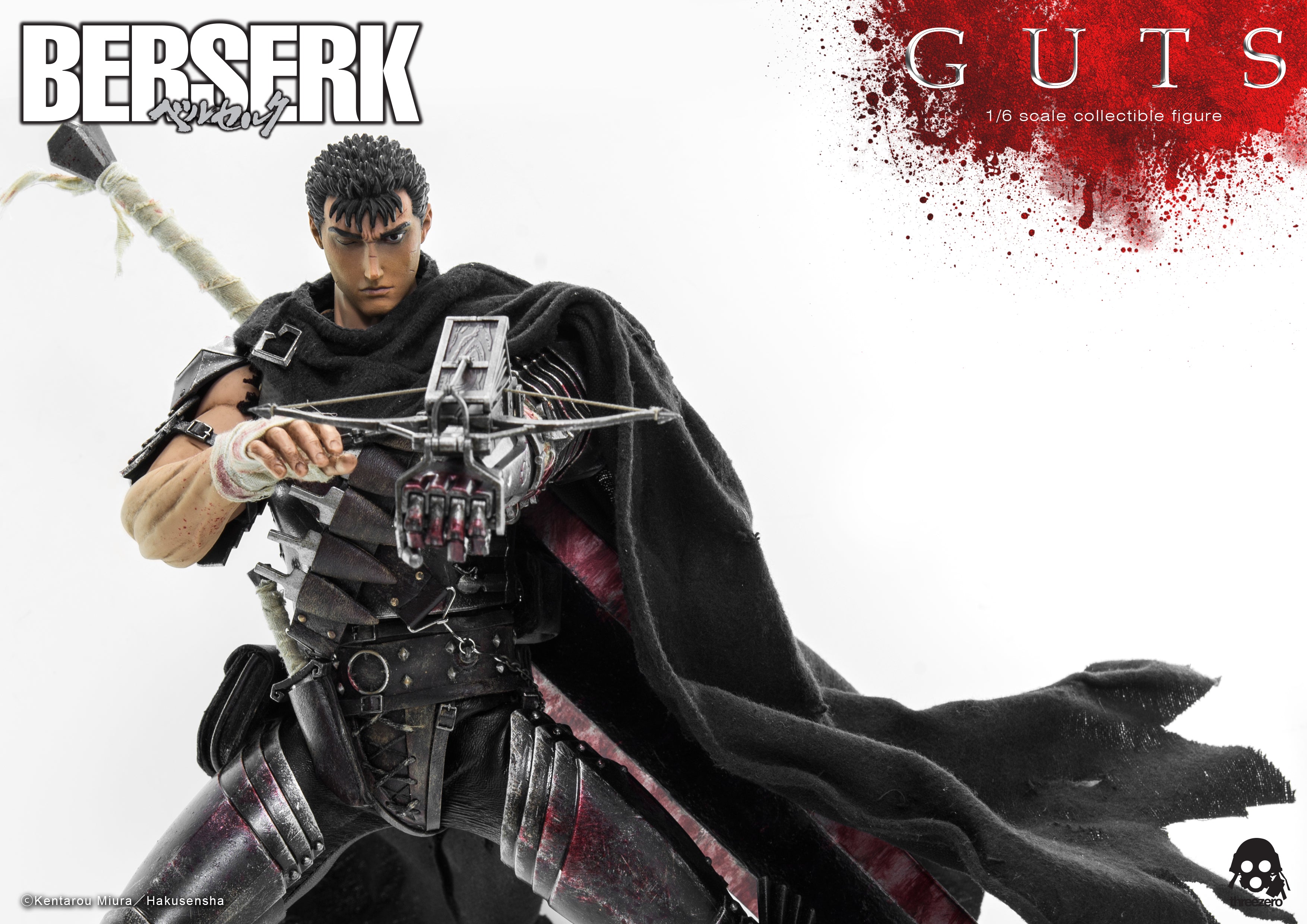 PRE-ORDER threezero - BERSERK - Guts: Black Swordsman 1/6
