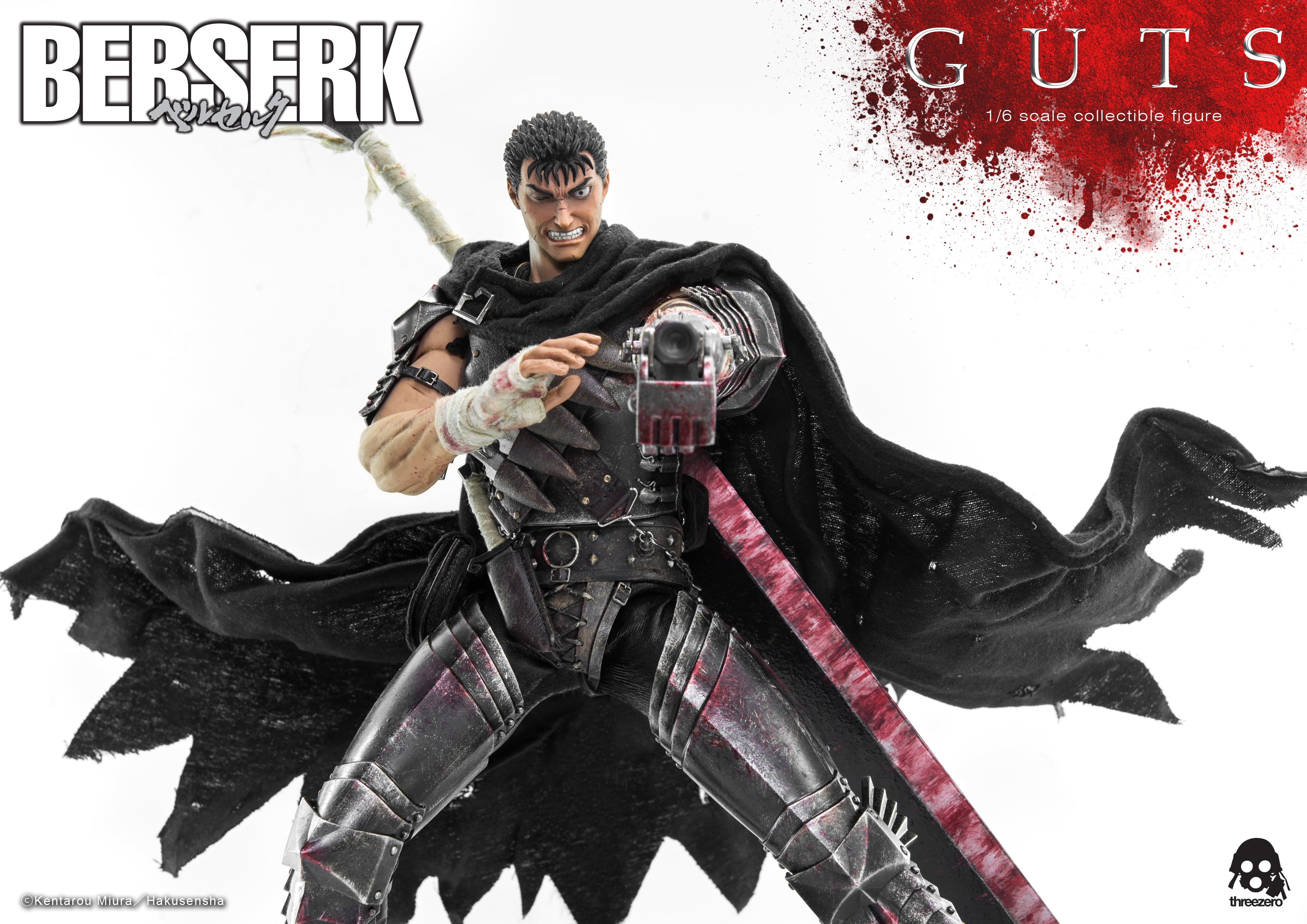 PRE-ORDER threezero - BERSERK - Guts: Black Swordsman 1/6