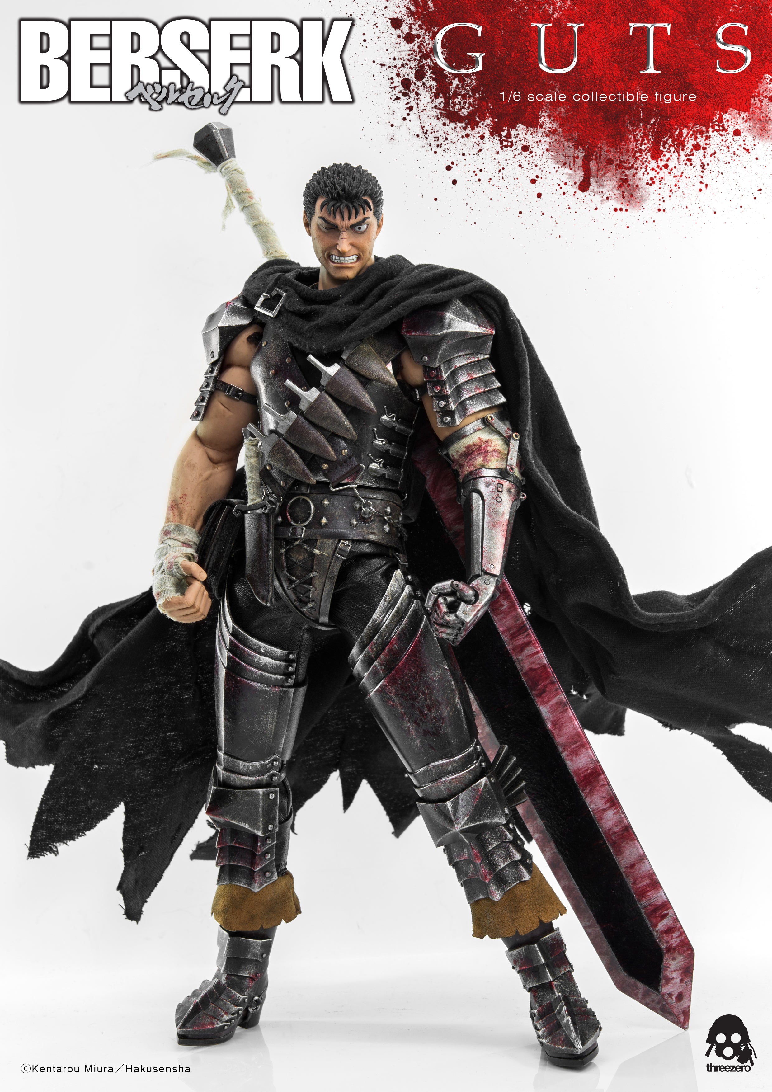 PRE-ORDER threezero - BERSERK - Guts: Black Swordsman 1/6