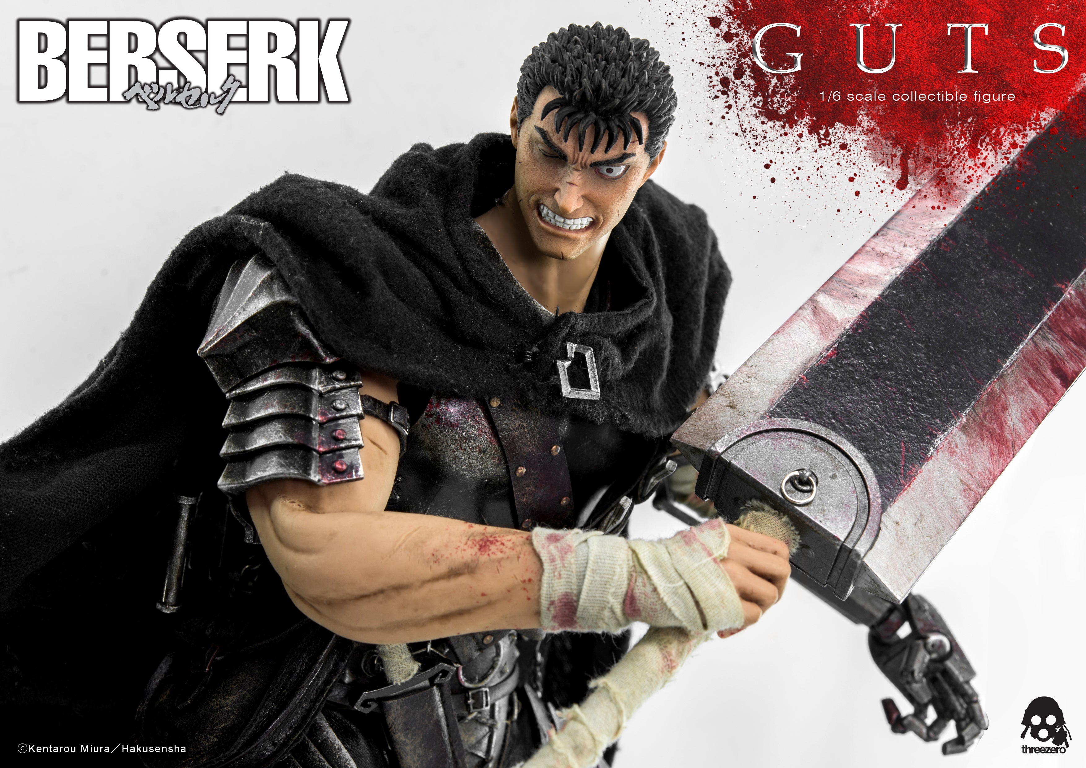 PRE-ORDER threezero - BERSERK - Guts: Black Swordsman 1/6