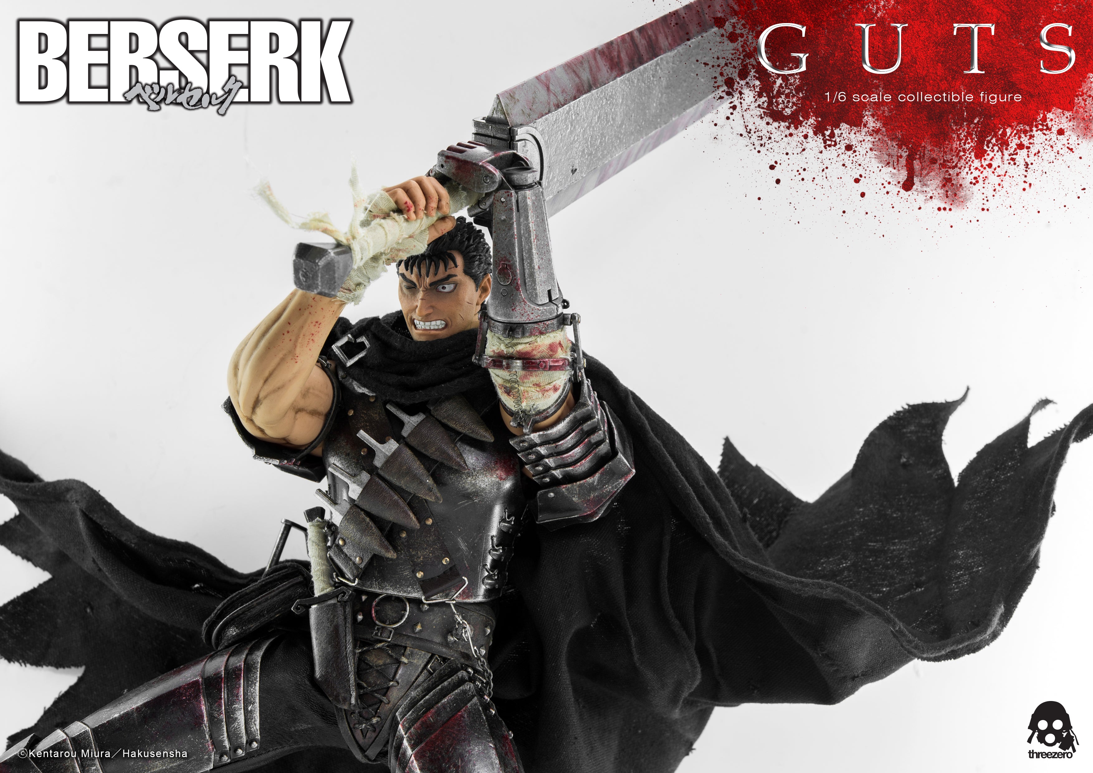 PRE-ORDER threezero - BERSERK - Guts: Black Swordsman 1/6