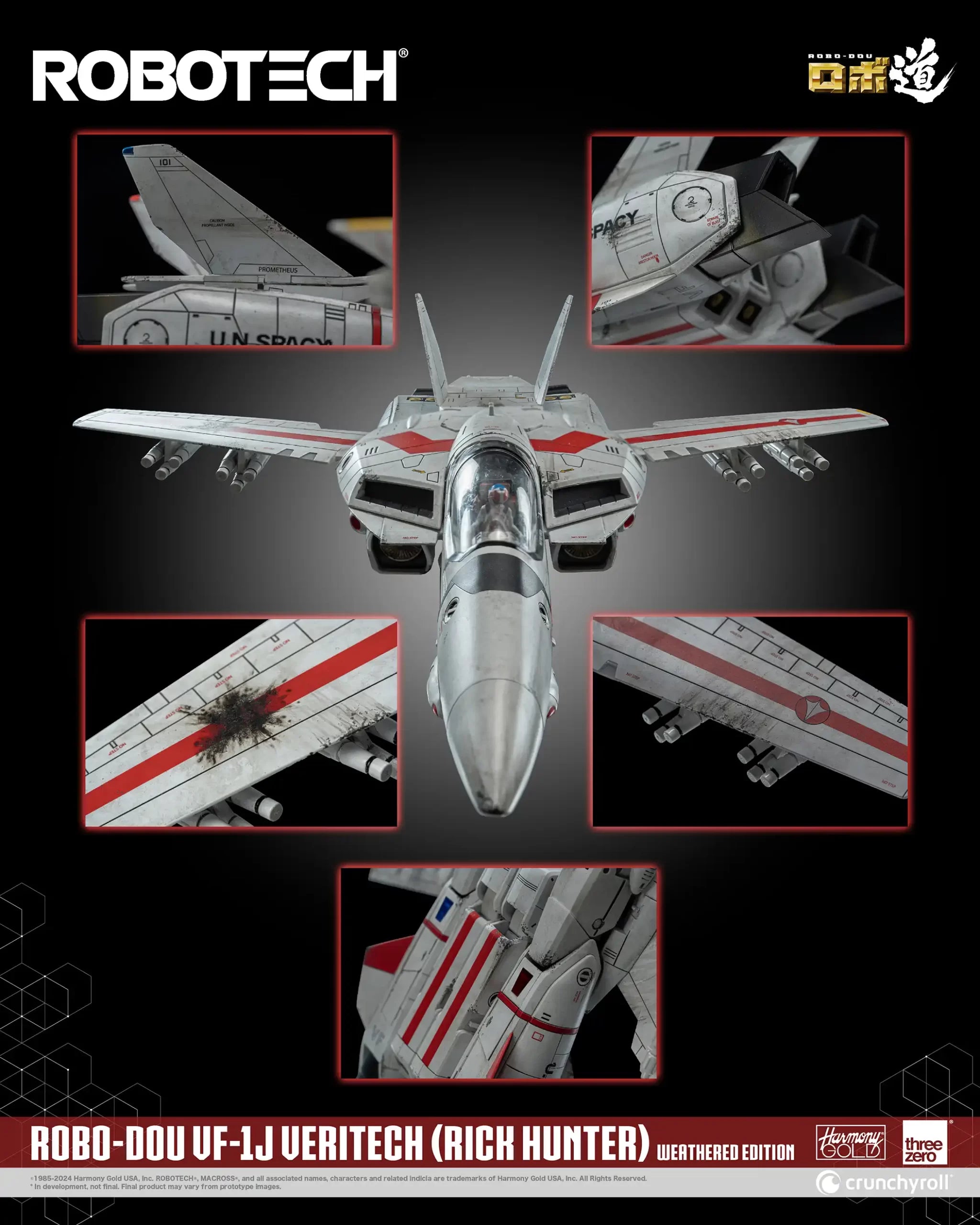 PRE-ORDER threezero - Robo-Dou - Robotech - VF-1J Veritech: Rick Hunter Use Weathered Edition [EXCLUSIVE]