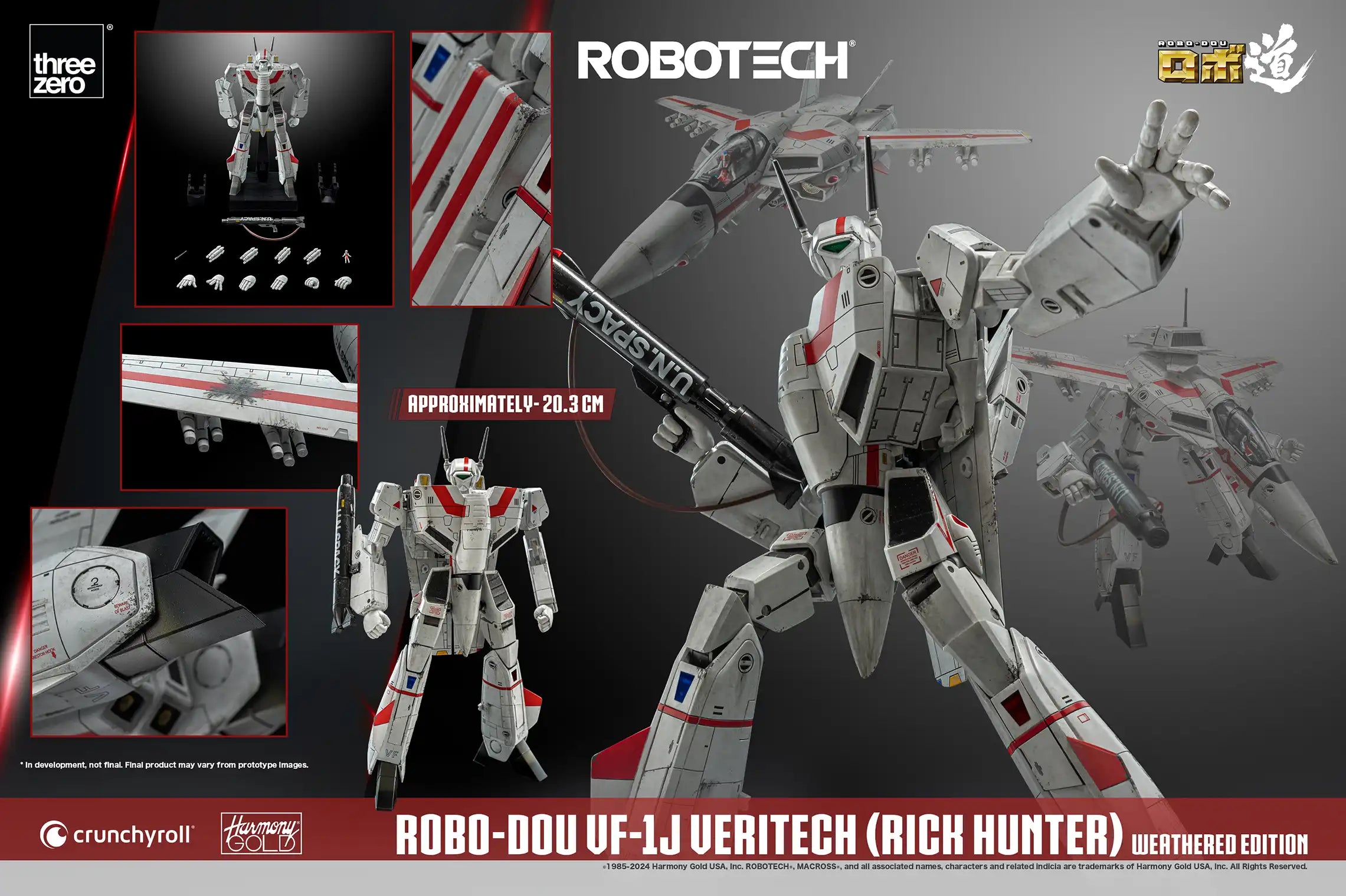 PRE-ORDER threezero - Robo-Dou - Robotech - VF-1J Veritech: Rick Hunter Use Weathered Edition [EXCLUSIVE]