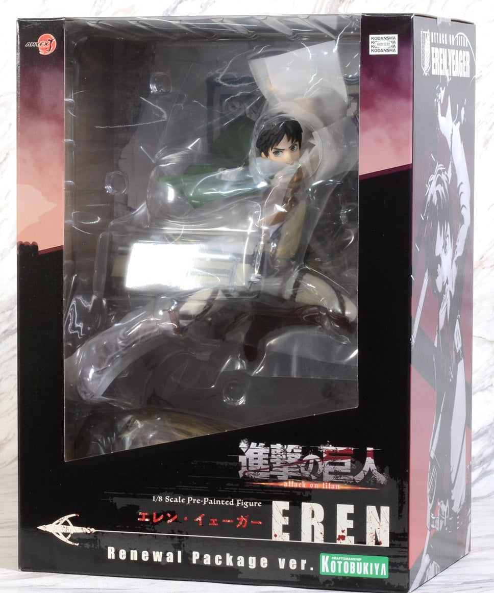 IN-STOCK Kotobukiya - ARTFX J - Attack on Titan - Eren Yeager: Renewal Package Ver. 1/8