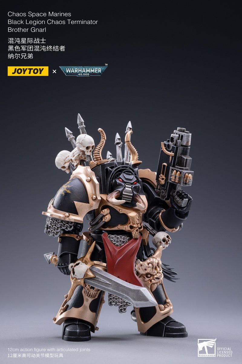 PRE-ORDER Warhammer 40k - Chaos Space Marines - Black Legion Chaos Terminator Brother Gnarl 1/18 [May 2023 Release]