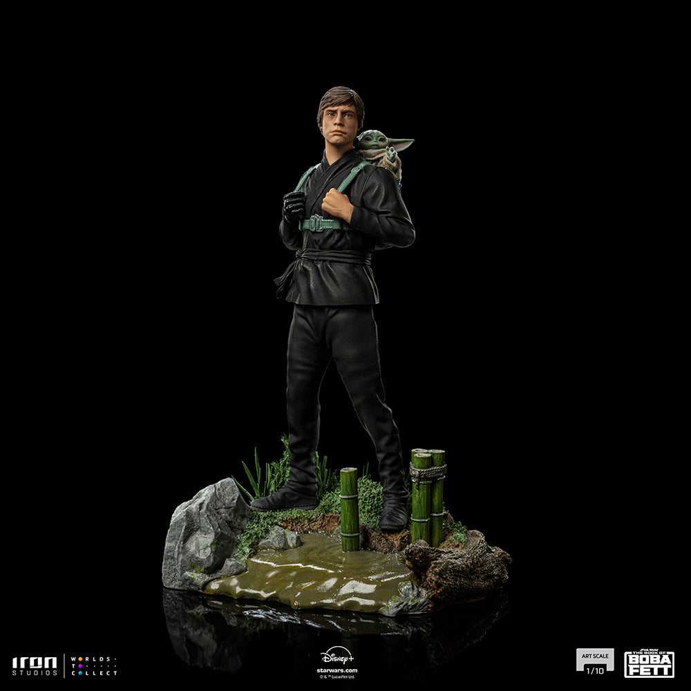 PRE-ORDER Star Wars: The Book of Boba Fett - Luke Skywalker and Grogu Training Version Art Scale 1/10