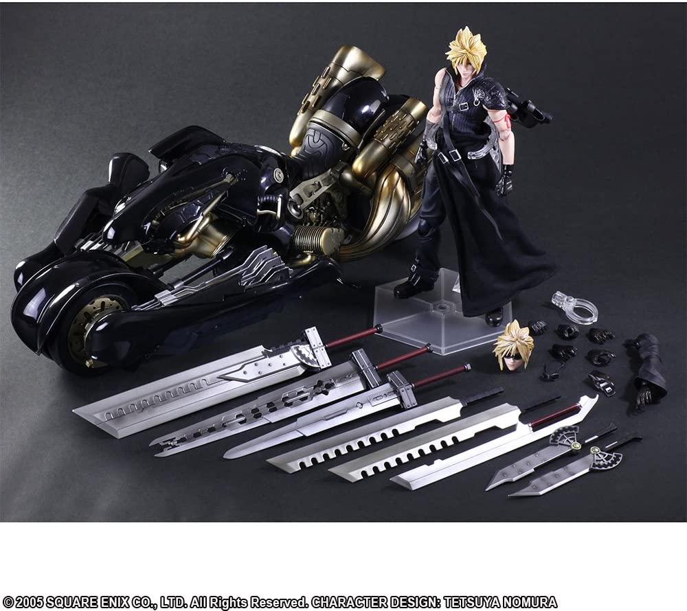 IN-STOCK Square Enix - Play-Arts Kai - Final Fantasy VII Advent Children - Cloud Strife and Fenrir [2nd Release]