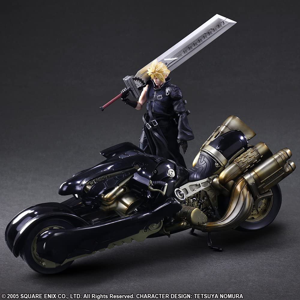 IN-STOCK Square Enix - Play-Arts Kai - Final Fantasy VII Advent Children - Cloud Strife and Fenrir [2nd Release]