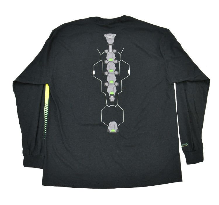 PRE-ORDER Cyberpunk Edgerunners - Long T-Shirt - David's Backbone Cyberware (Black)