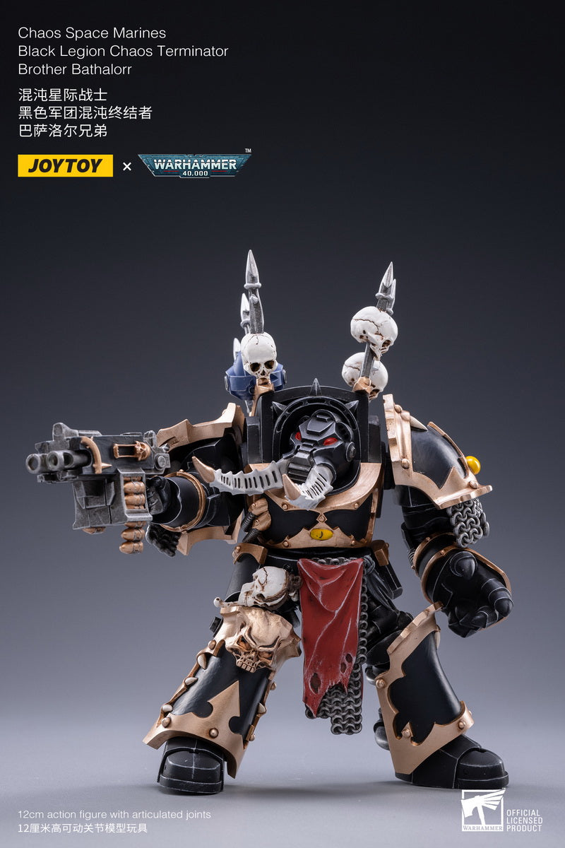 PRE-ORDER Warhammer 40k - Chaos Space Marines - Black Legion Chaos Terminator Brother Bathalorr 1/18 [May 2023 Release]