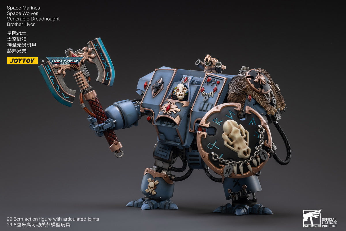 PRE-ORDER Warhammer 40k - Space Marines - Space Wolves - Venerable Dreadnought Brother Hvor 1/18 [May 2023 Release]